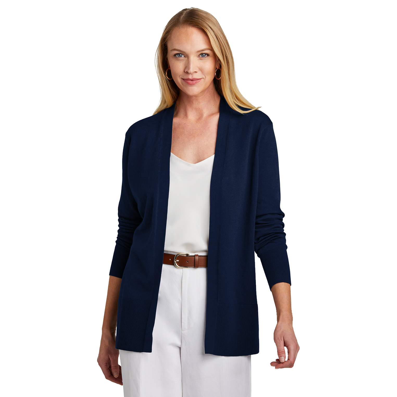 Brooks Brothers BB18403 Women's Cotton Stretch Long Cardigan Sweater ...