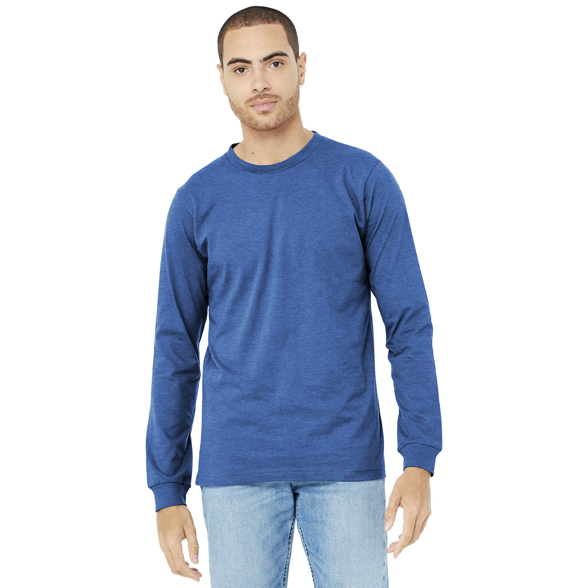 Bella + Canvas BC3501CVC Unisex Heather CVC Long Sleeve Tee - Heather ...