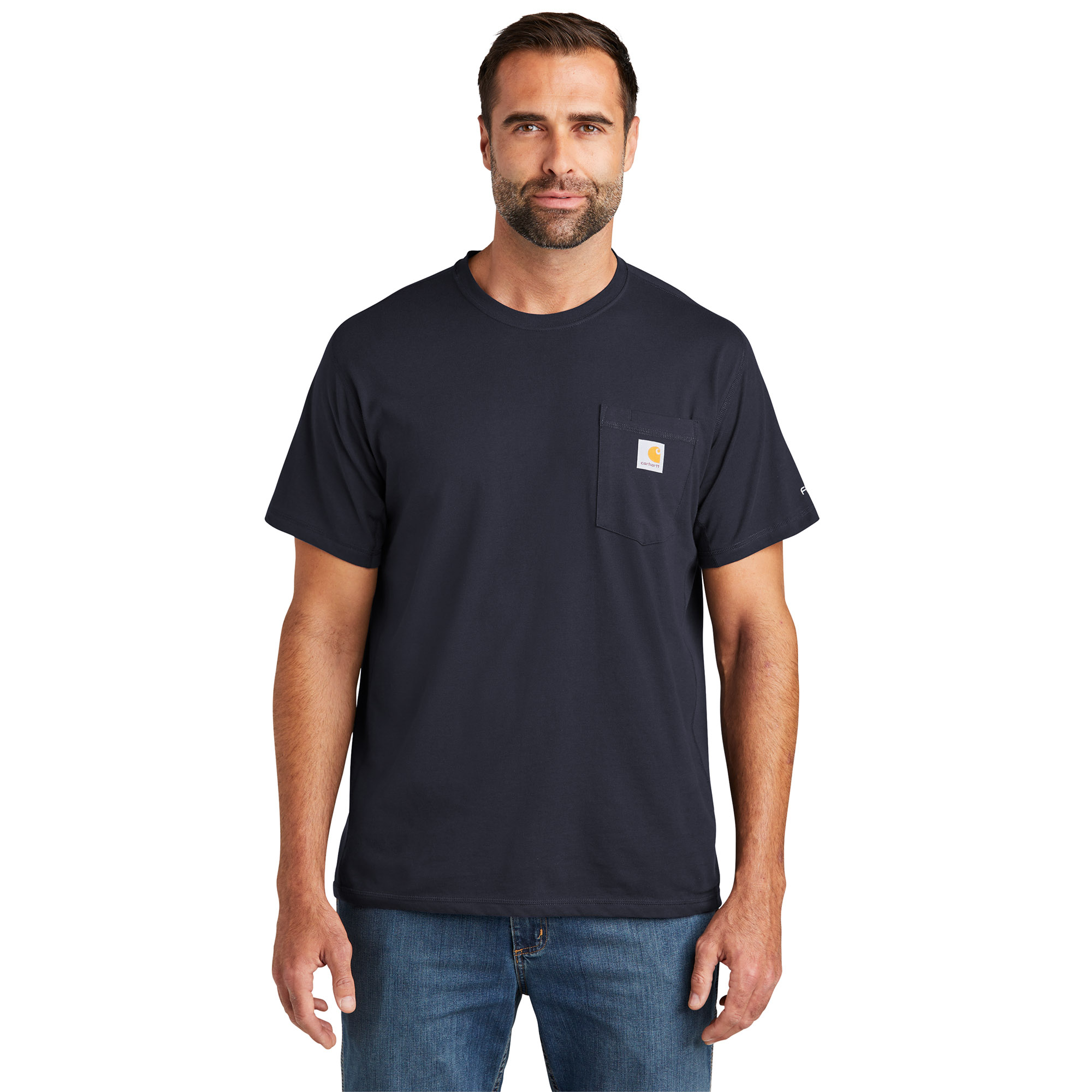 Carhartt CT106652 Force Short Sleeve Pocket T-Shirt - Navy | Full Source