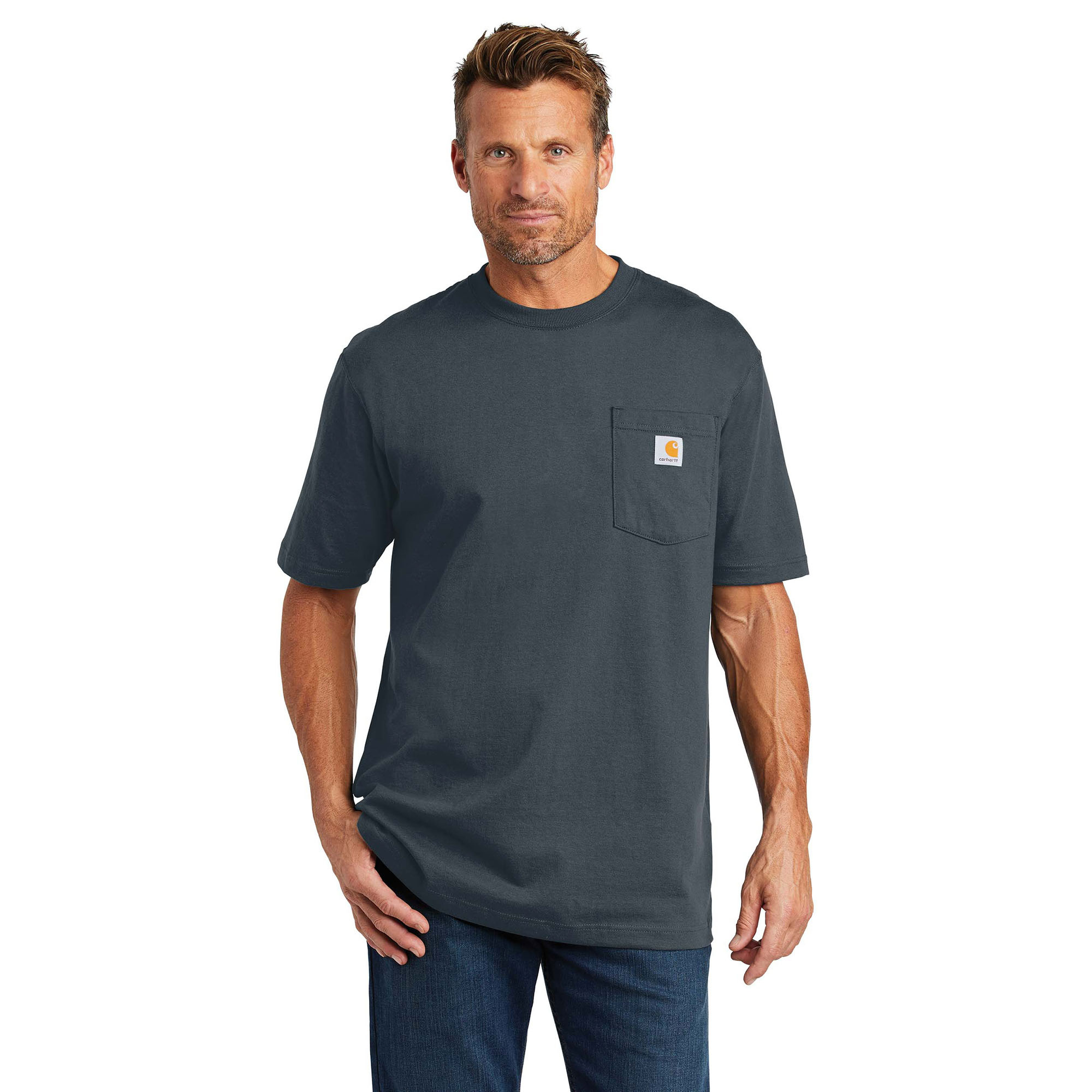 Carhartt K87 Workwear Pocket Short Sleeve T-Shirt - Bluestone | Full Source