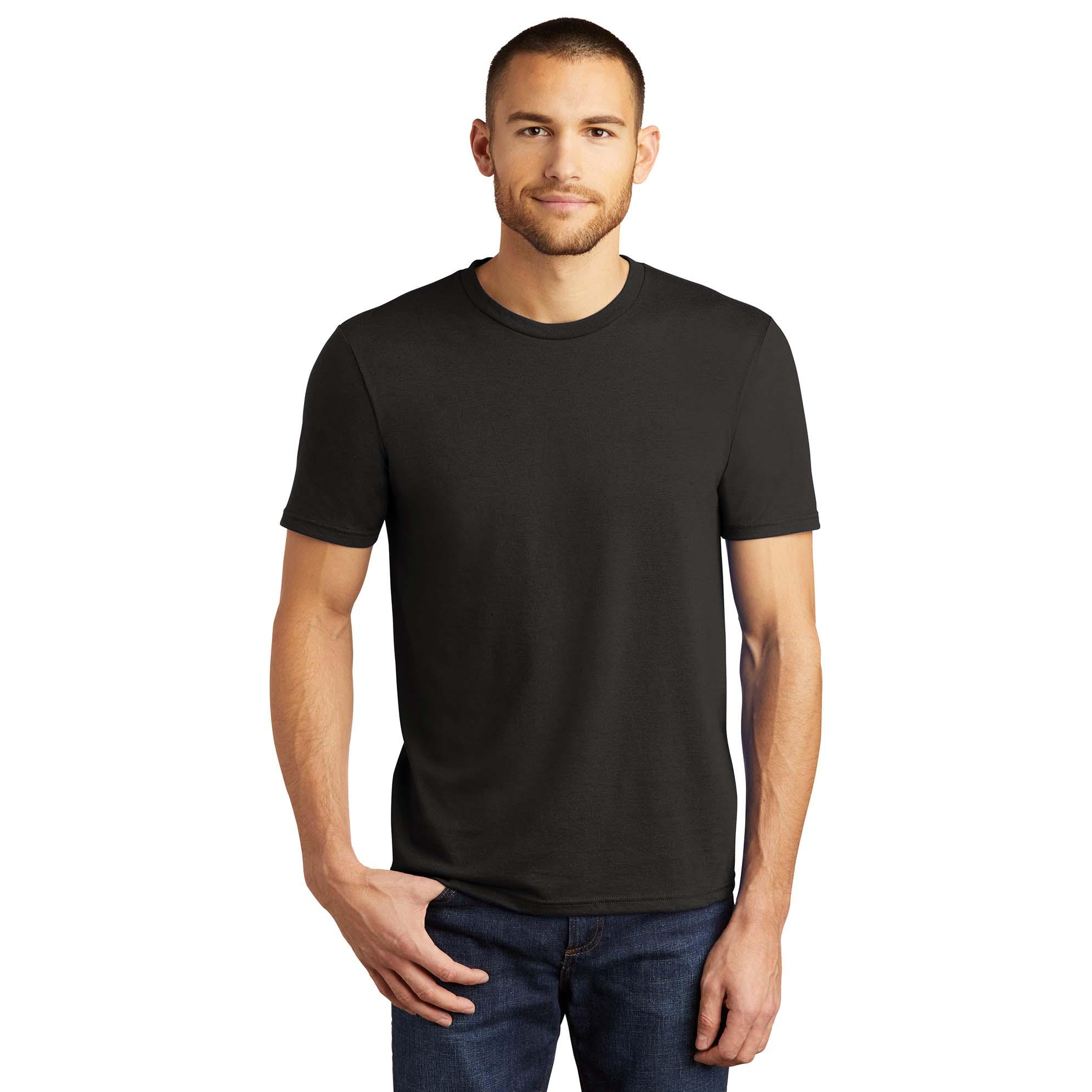 District DM130 Perfect Tri Crew Tee - Black | Full Source