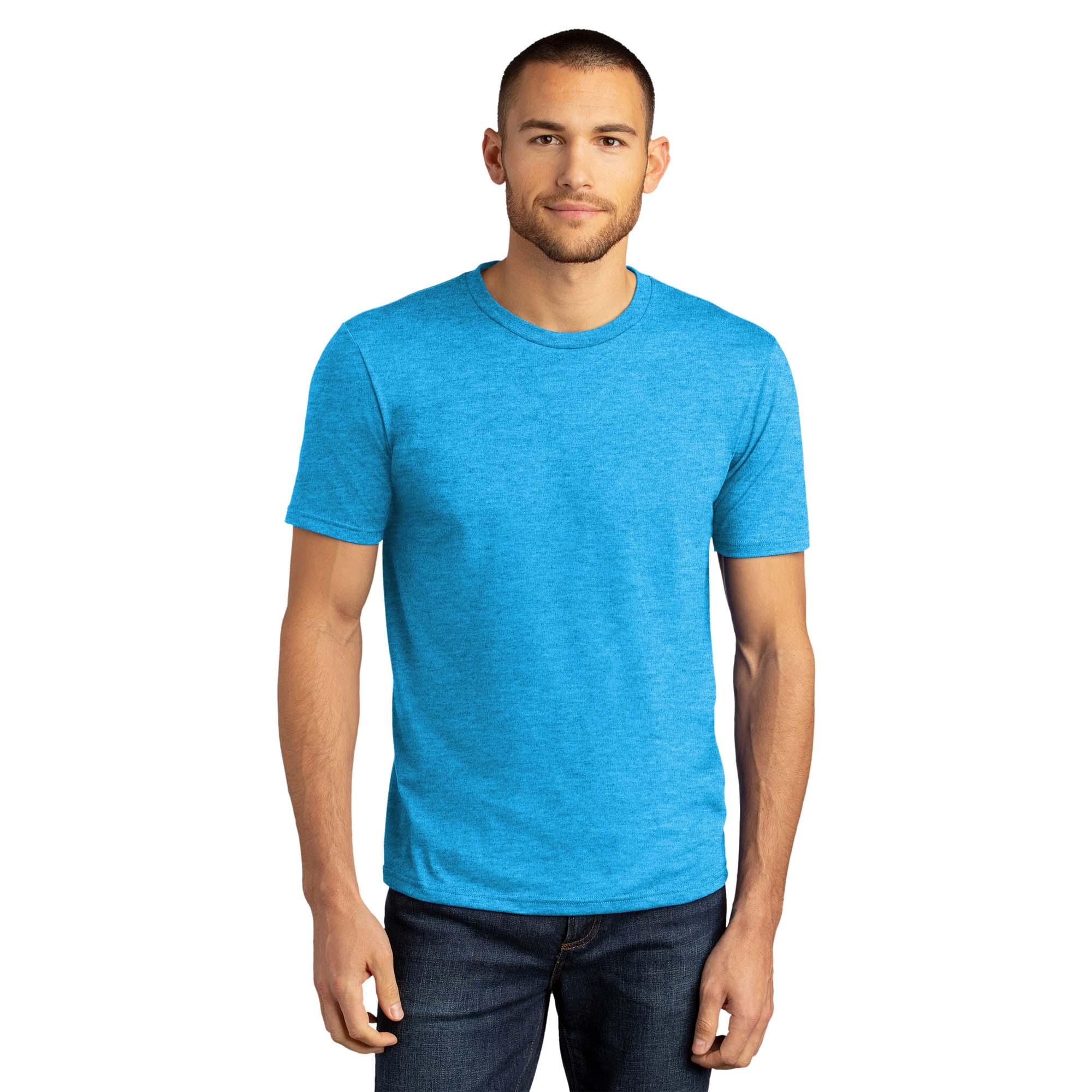 District DM130DTG Perfect Tri DTG Tee - Turquoise Frost | Full Source