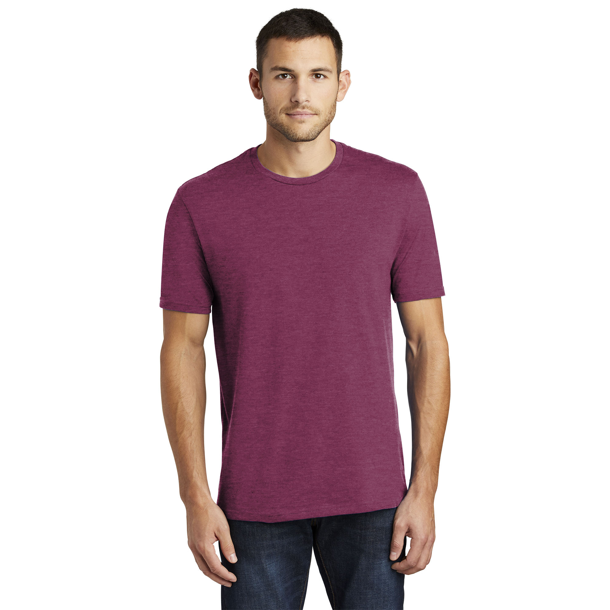 District DT104 Perfect Weight Tee - Heathered Loganberry | Full Source