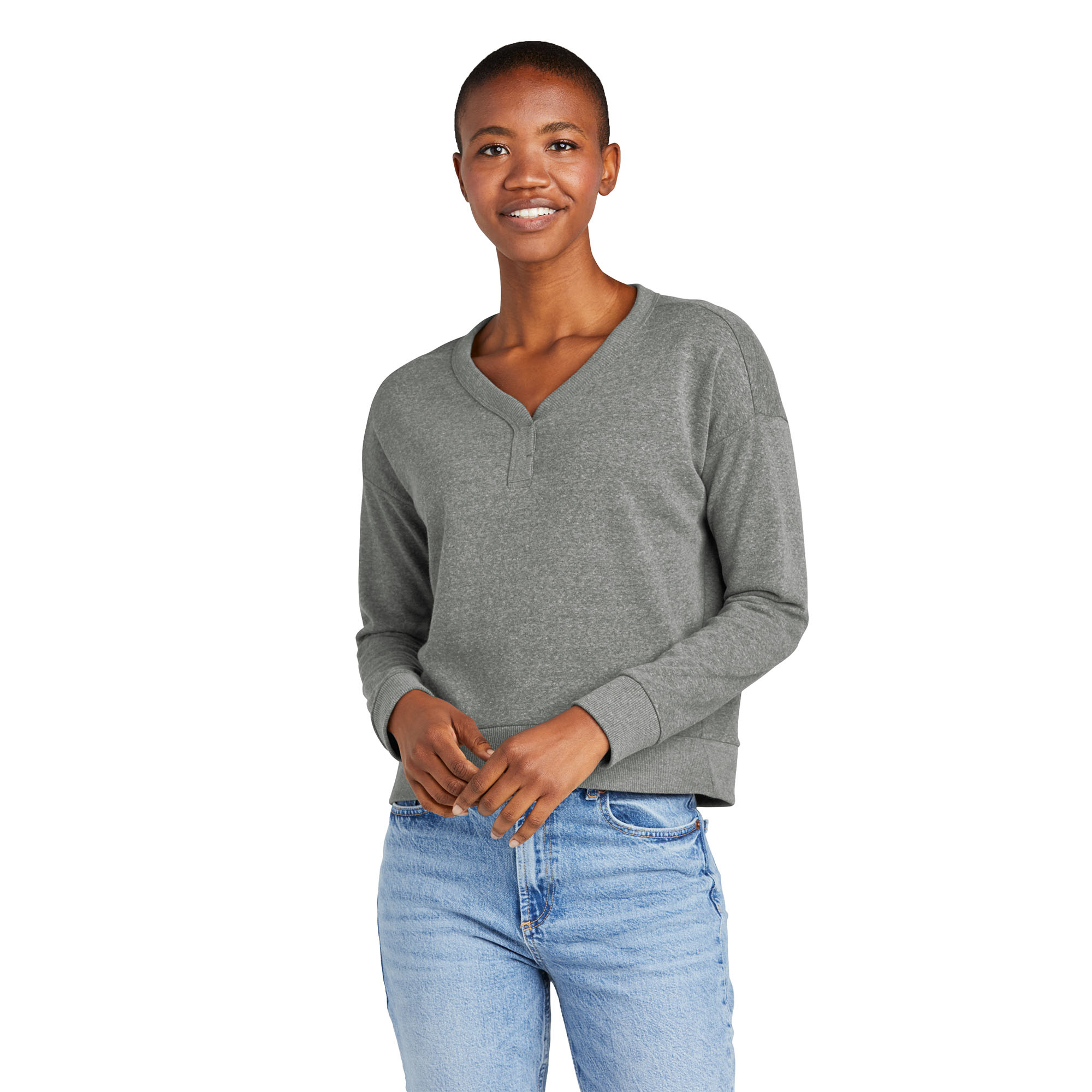 District DT1312 Perfect Tri Fleece Crewneck Sweatshirt - Heathered