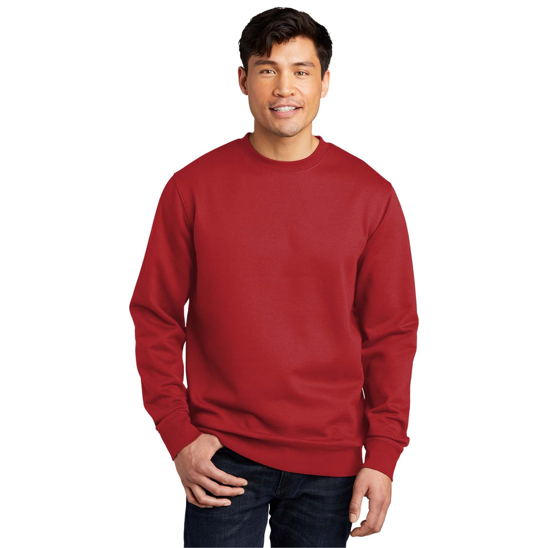 District DT6104 V.I.T. Fleece Crew Neck Sweatshirt - Classic Red | Full ...