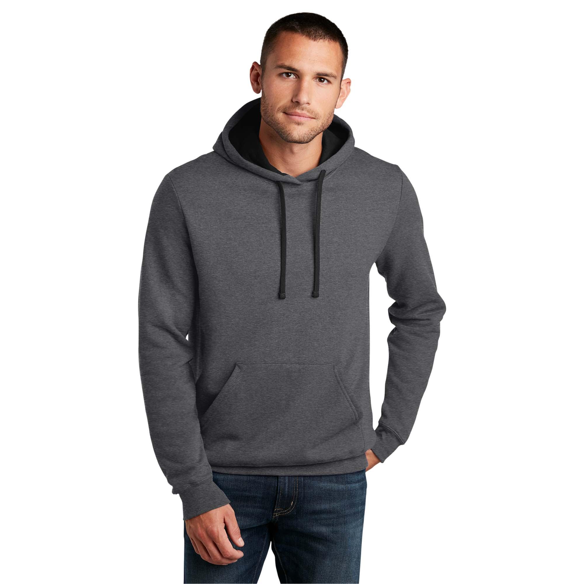 District DT810 The Concert Fleece Hoodie - Heathered Charcoal