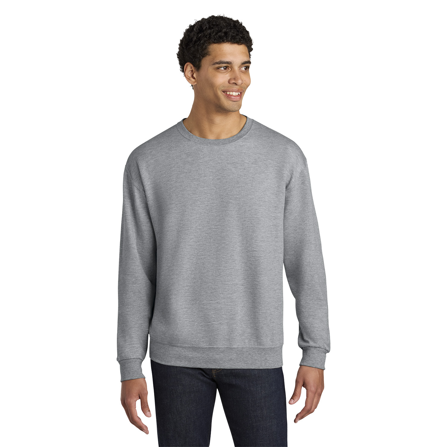 Jerzees IC48M Ultimate Unisex CVC Ring Spun Crewneck Sweatshirt