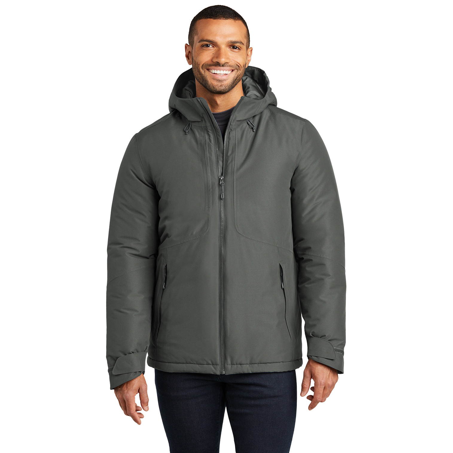 Port Authority J362 Venture Waterproof Insulated Jacket - Grey Smoke ...