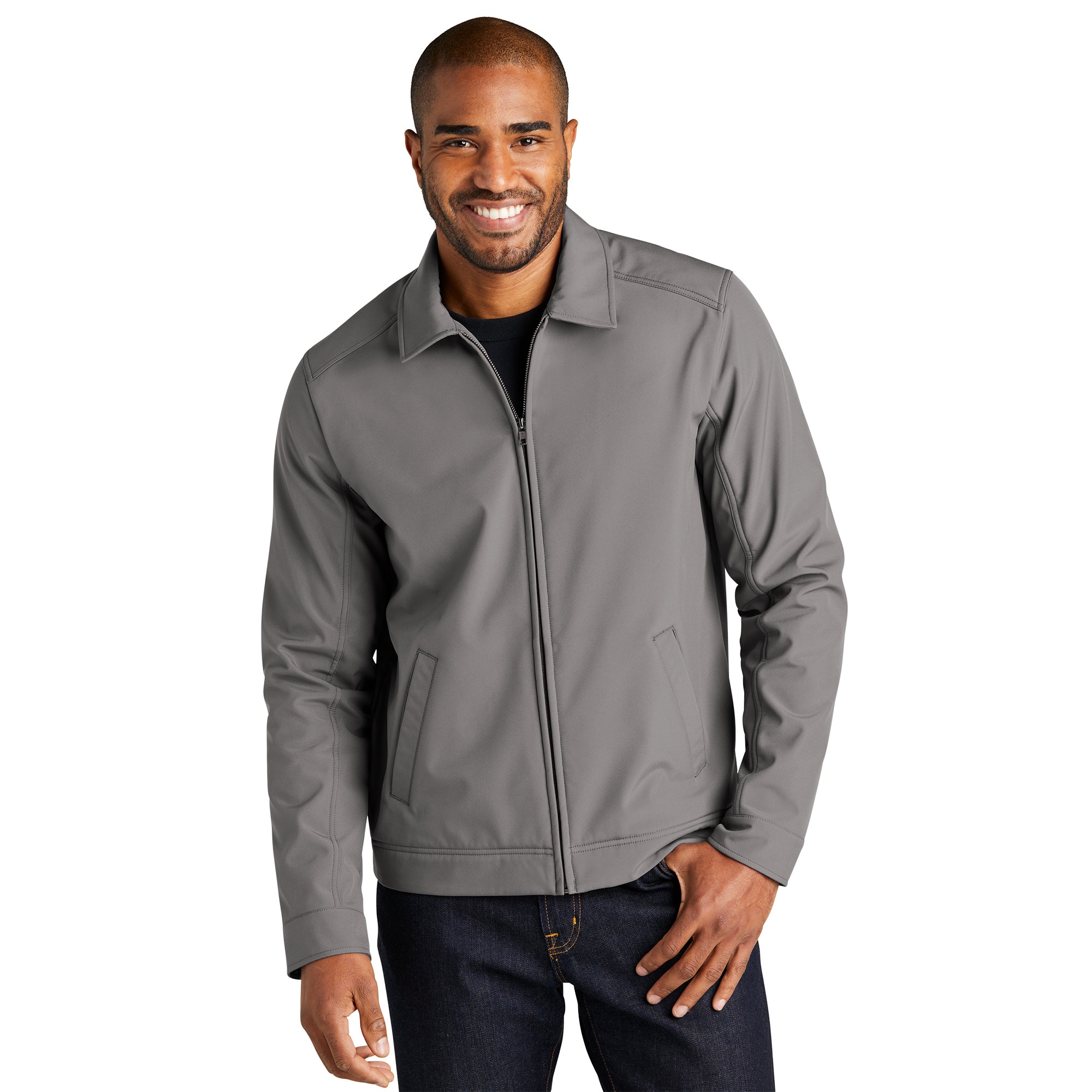 Port Authority J417 Mechanic Soft Shell Jacket - Deep Smoke | Full Source