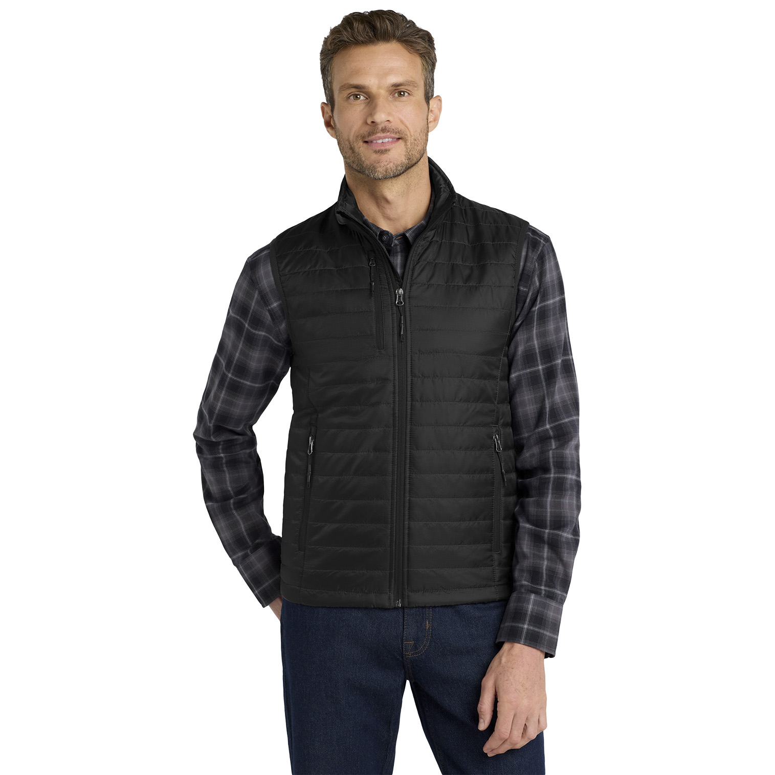 Port Authority J851 Packable Puffy Vest - Deep Black | Full Source