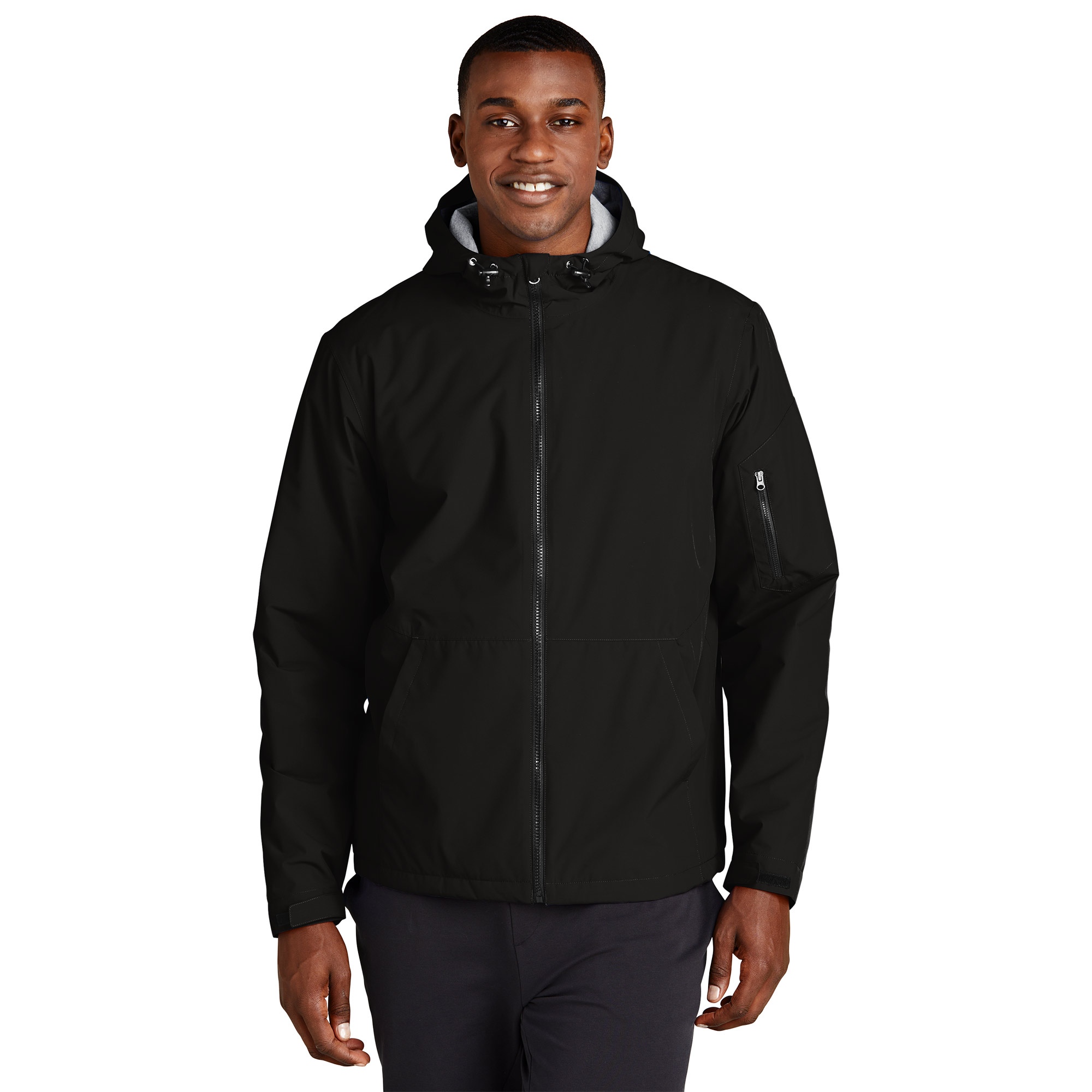 Sport-Tek JST56 Waterproof Insulated Jacket - Black | Full Source