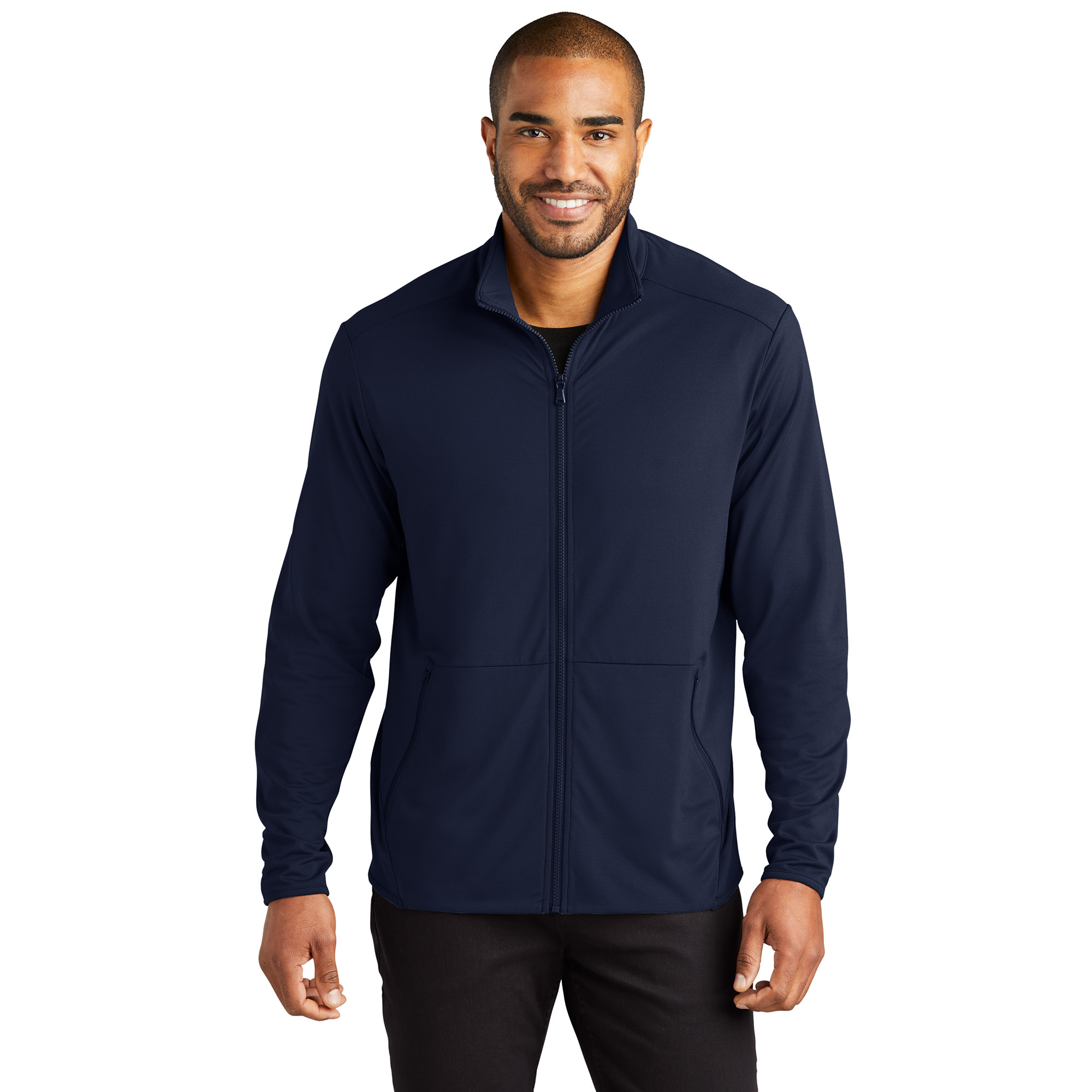 Port Authority K595 Accord Stretch Fleece Full-Zip - Navy | Full