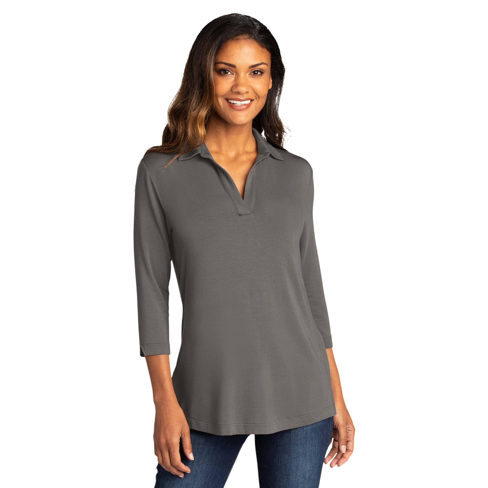 Port Authority LK5601 Ladies Luxe Knit Tunic - Sterling Grey | Full Source