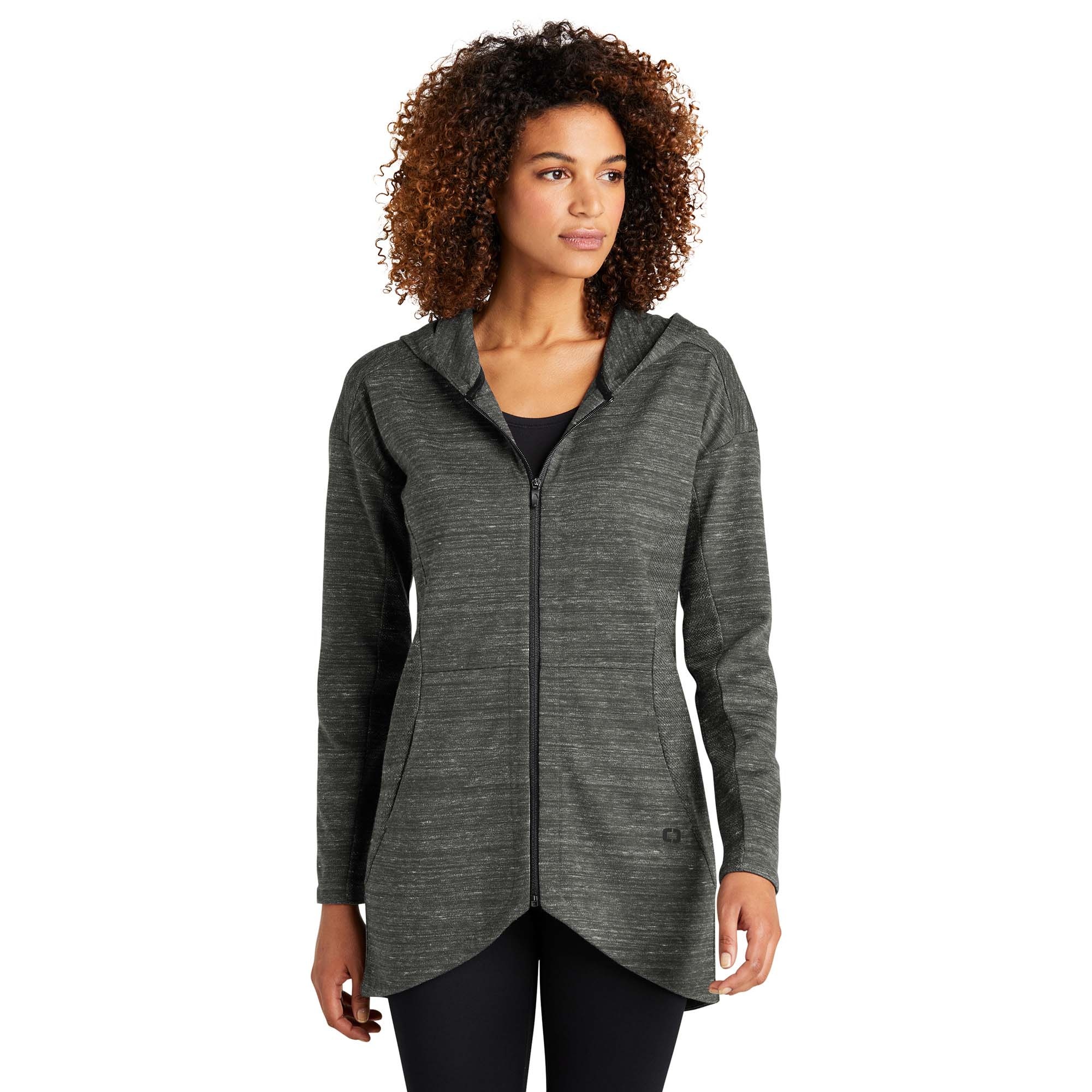 OGIO LOG823 Ladies Flux Full-Zip Hoodie - Tarmac Grey Heather | Full Source