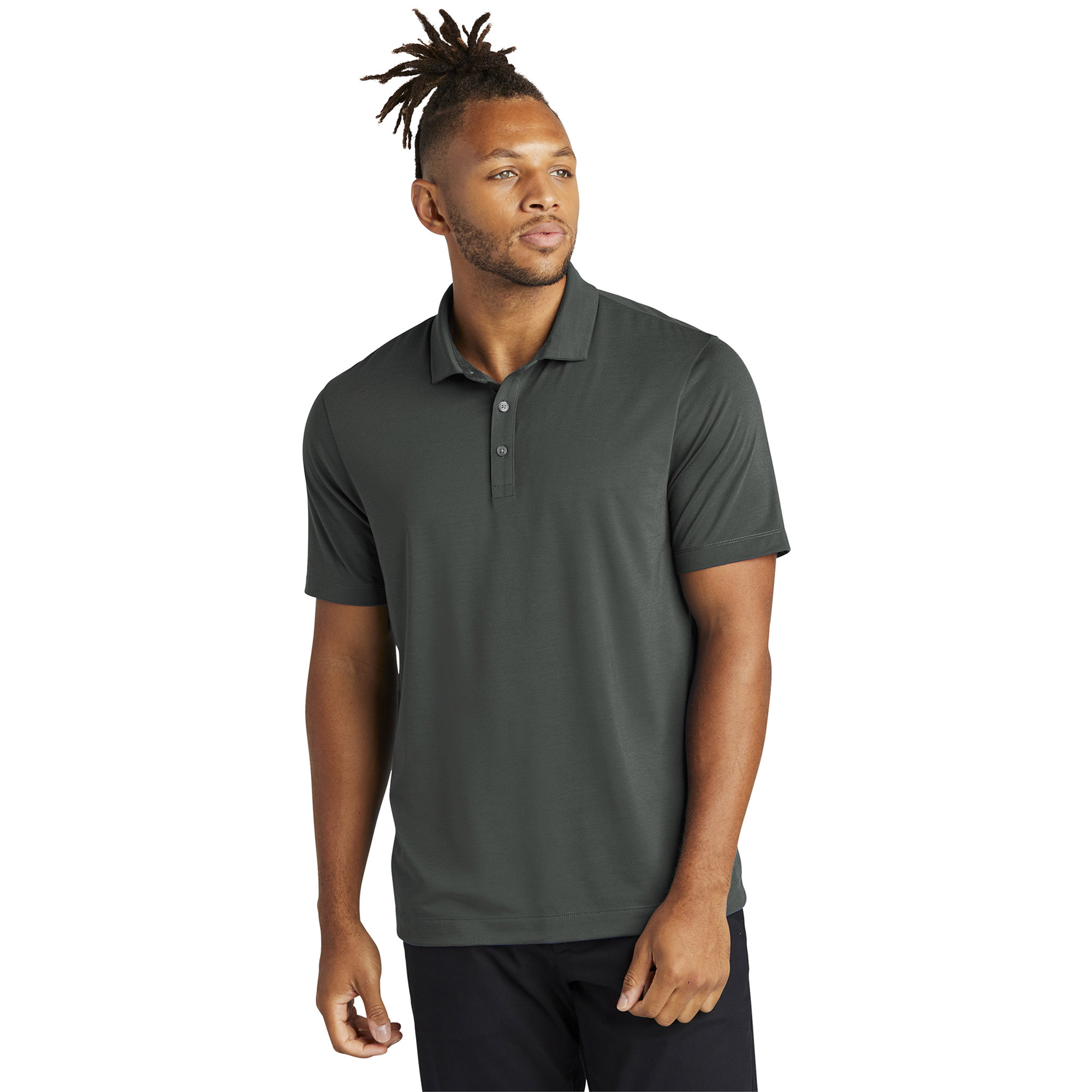 Mercer+Mettle MM1014 Stretch Jersey Polo - Anchor Grey | Full Source