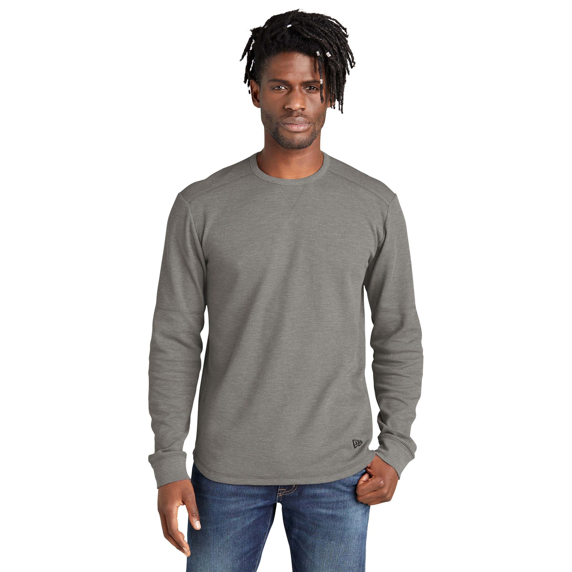 New Era NEA140 Thermal Long Sleeve - Shadow Grey Heather | Full Source