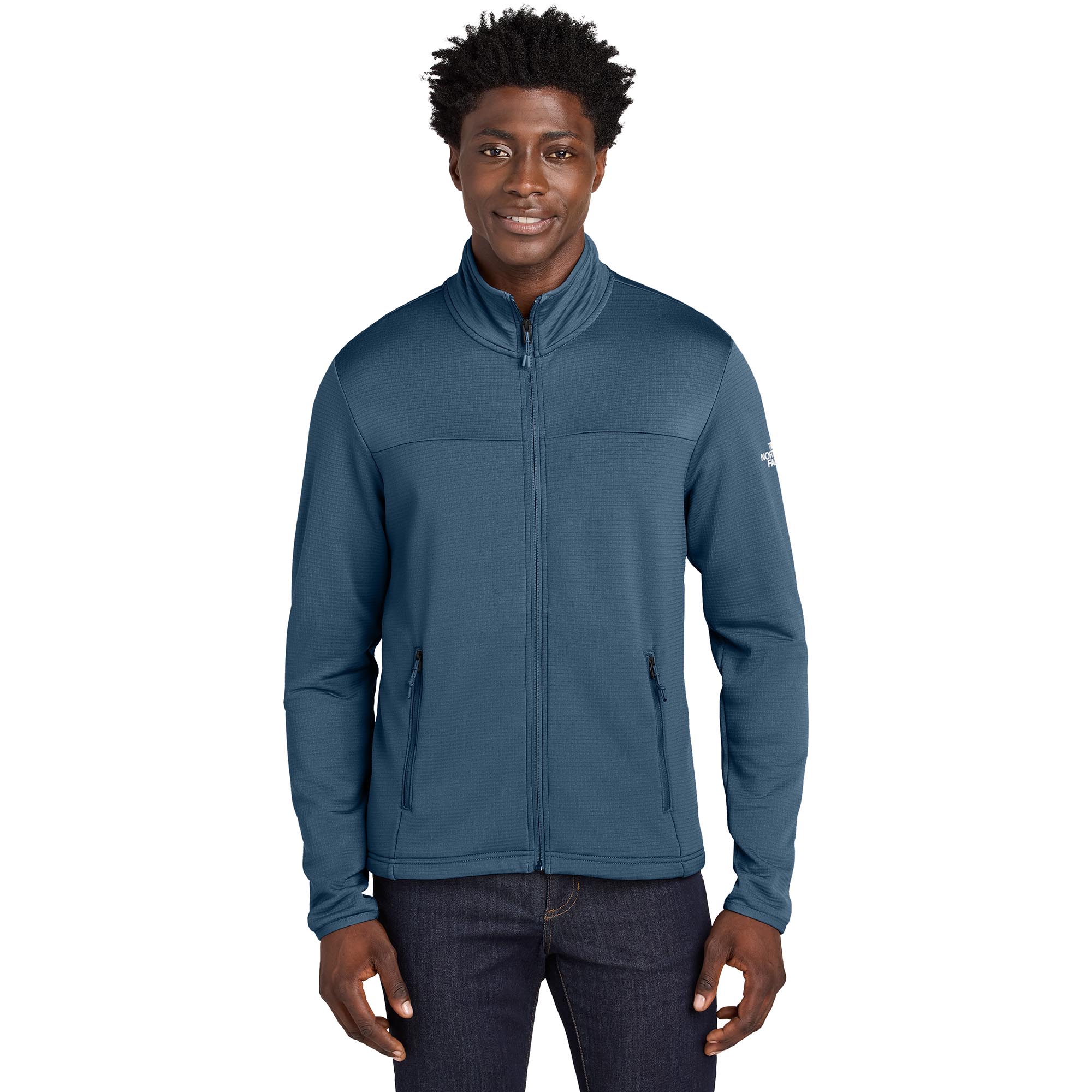The North Face NF0A8ENK Aim Full-Zip Fleece Jacket - Shady Blue