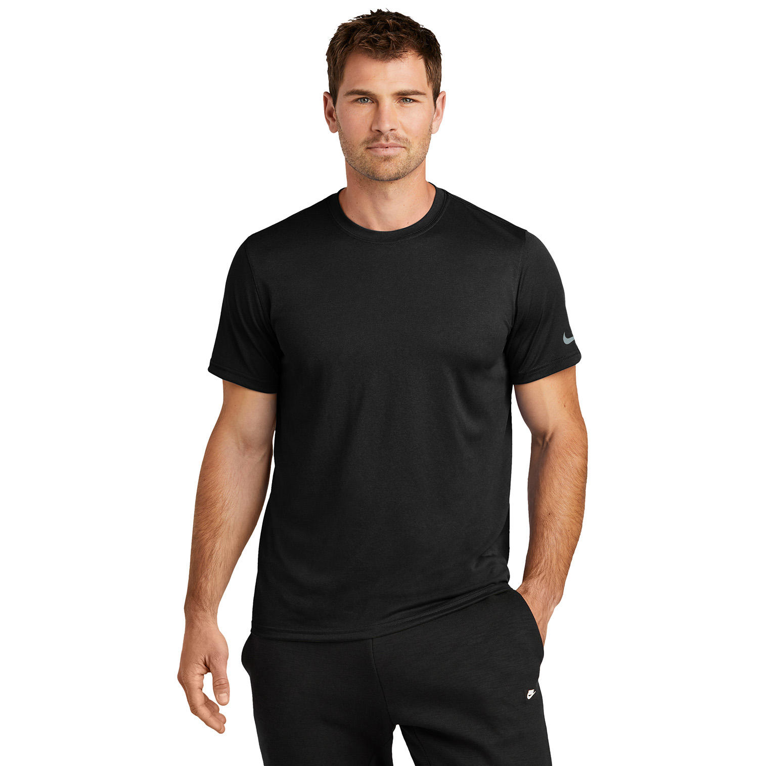 Nike NKDX8730 Swoosh Sleeve rLegend Tee - Black | Full Source