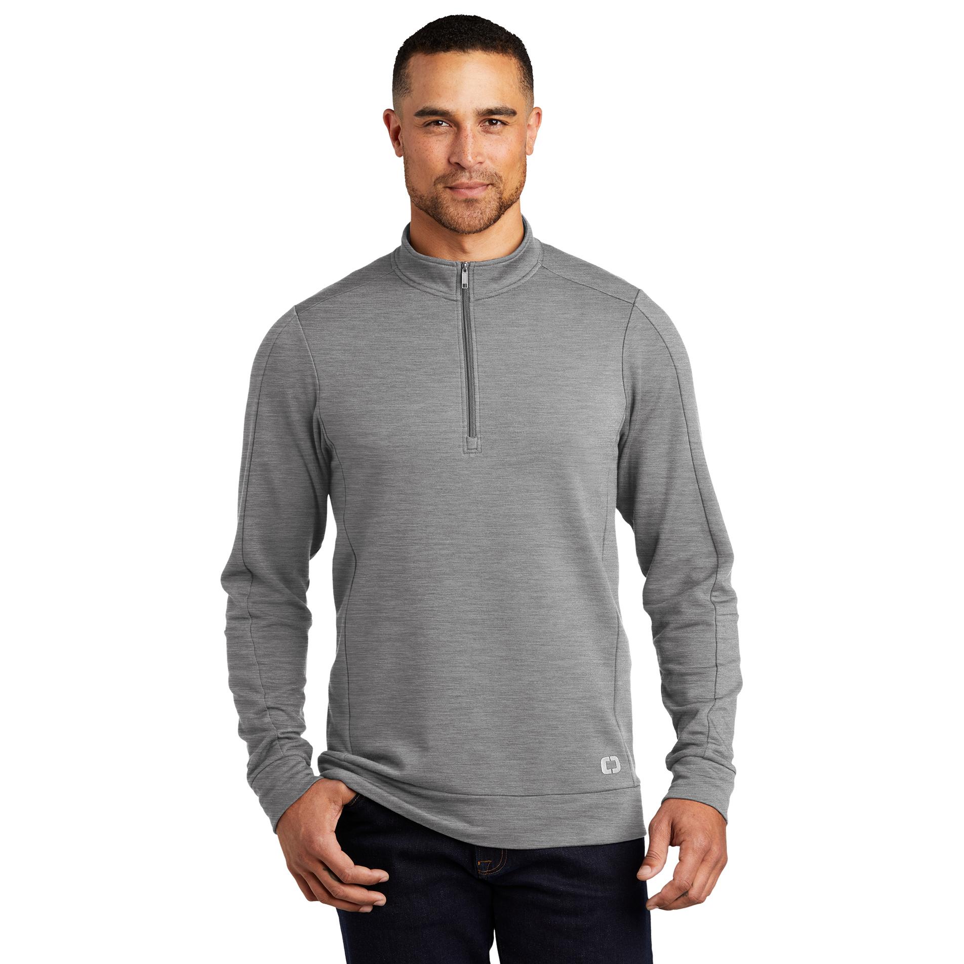 OGIO OG813 Luuma 1/2-Zip Fleece - Petrol Grey Heather | Full Source