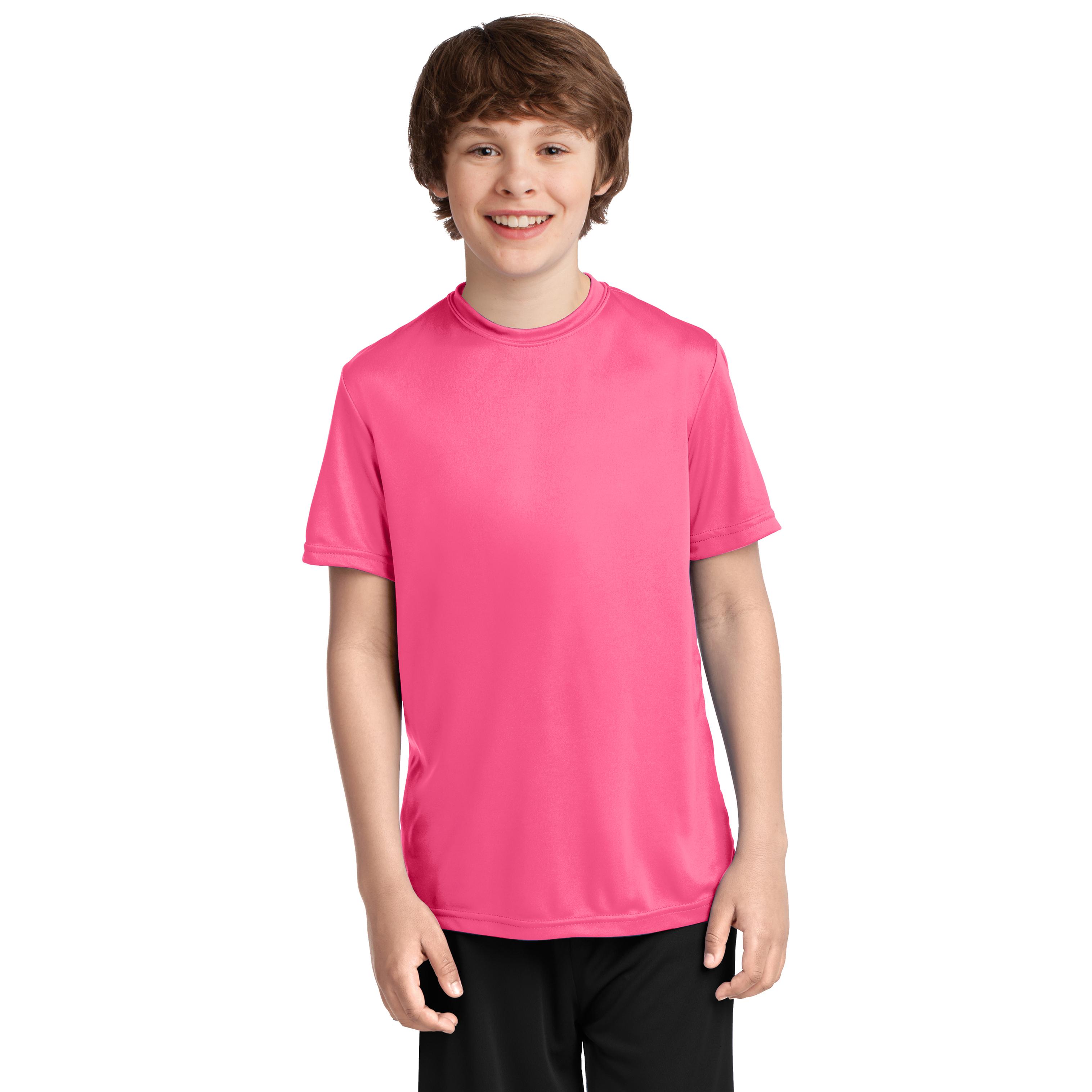 Port & Company PC380Y Youth Performance Tee - Neon Pink | Full Source
