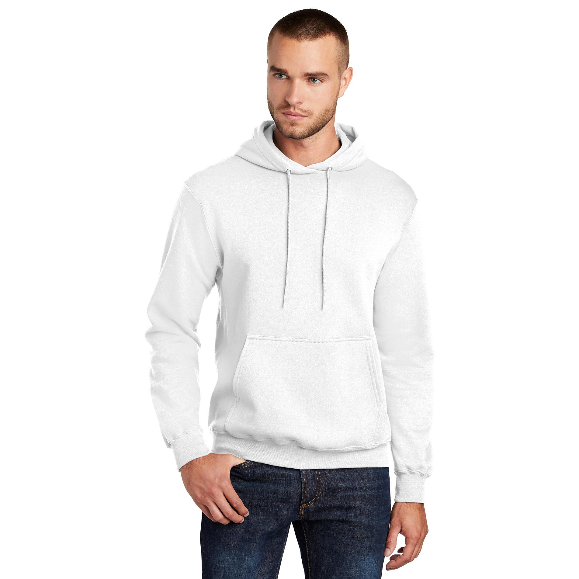 Port & Company PC78H Core Fleece Pullover Hooded Sweatshirt - White ...