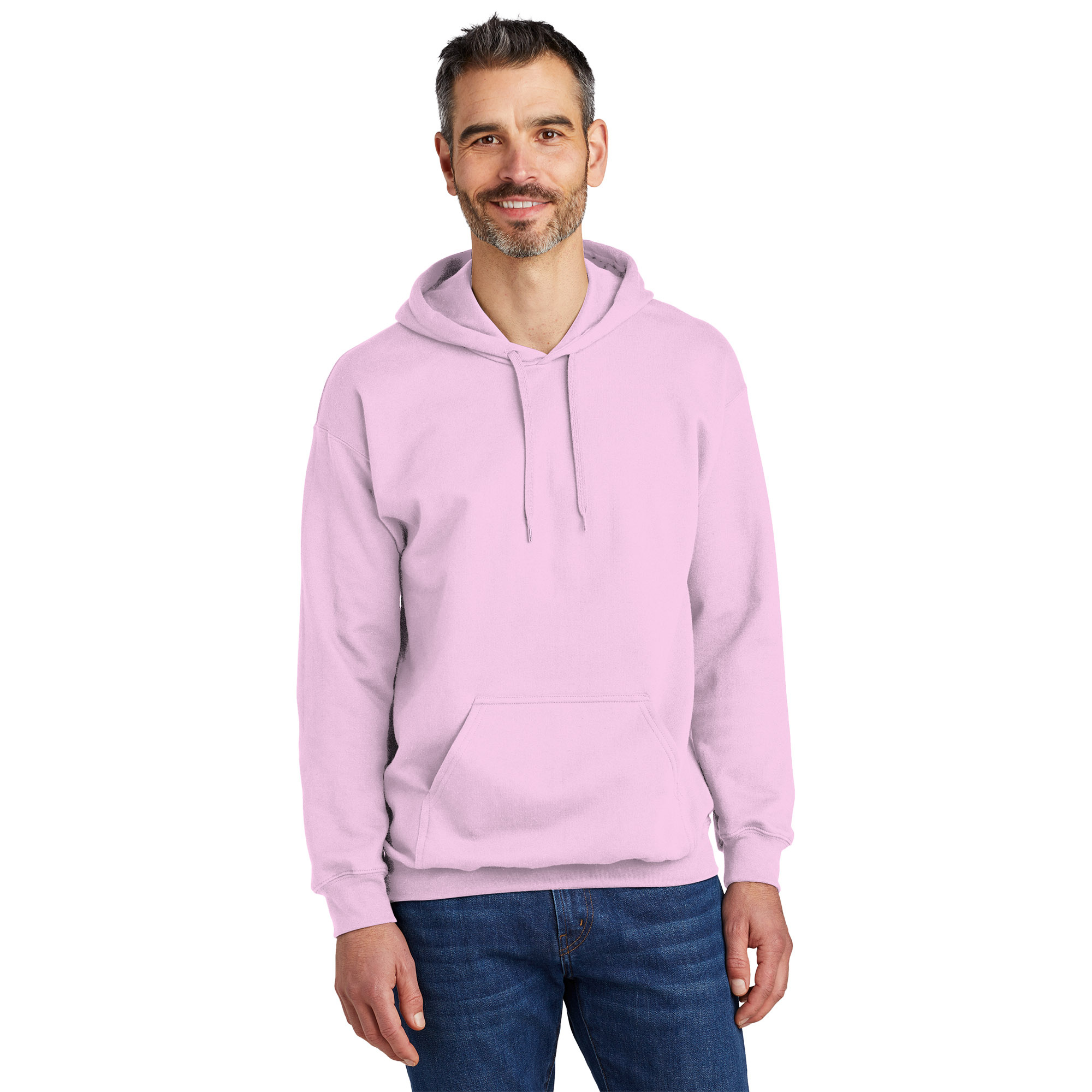 Gildan SF500 Softstyle Pullover Hooded Sweatshirt - Light Pink | Full ...