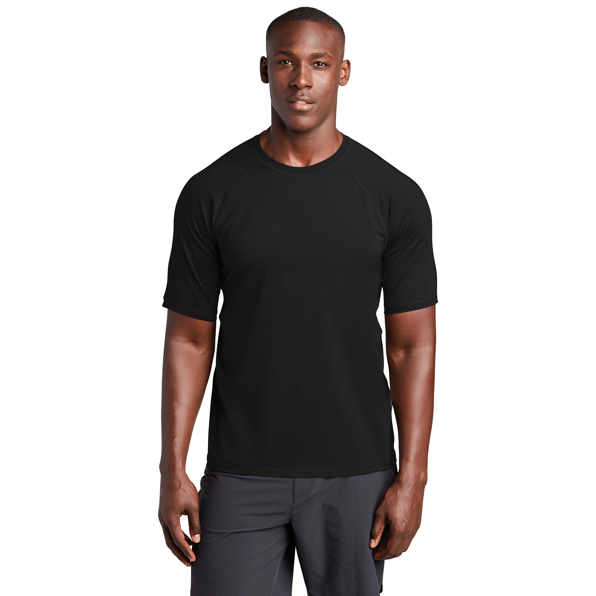 Sport-Tek ST470 Rashguard Tee - Black | Full Source