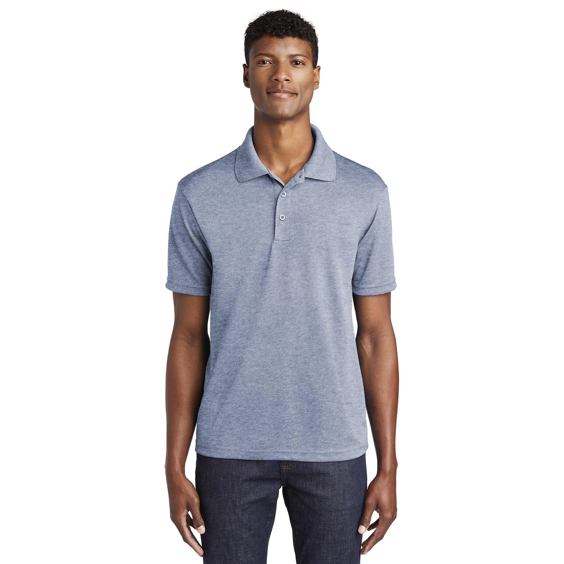 Sport-Tek ST640 PosiCharge RacerMesh Polo - True Navy Heather | Full Source