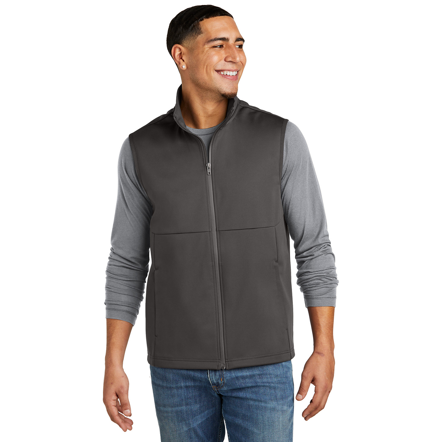 Sport-Tek ST981 Soft Shell Vest - Graphite | Full Source