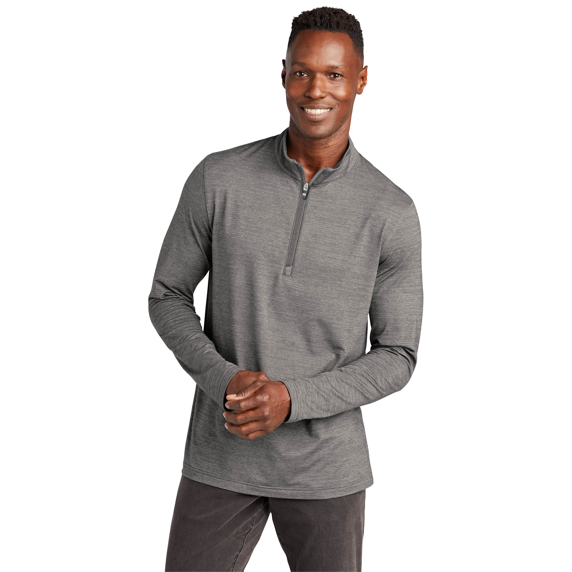 TravisMathew TM1MW452 Crestview 1/4-Zip - Grey Heather | Full Source