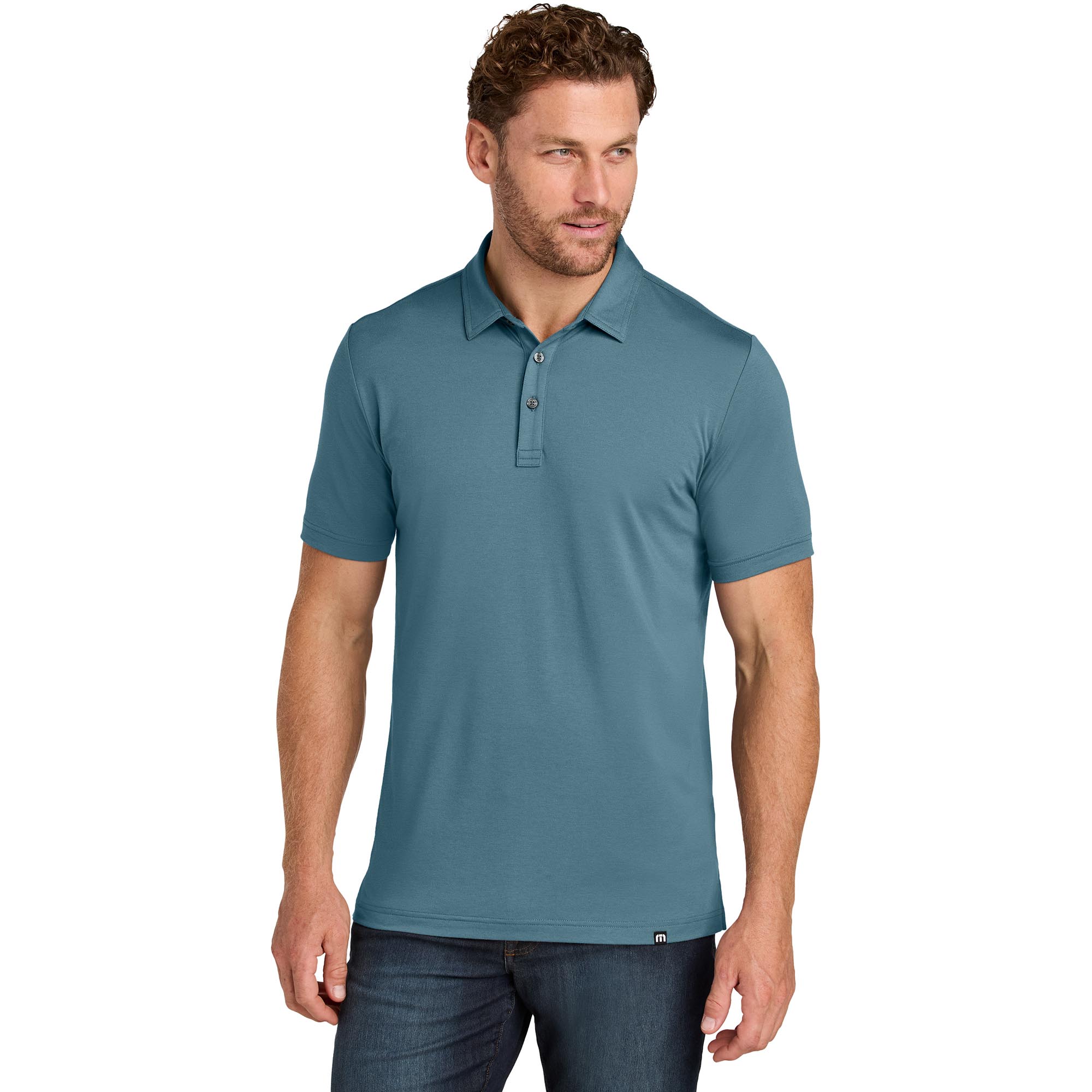 ポチ　　　　　　　　　　　　　　　　　　　　　GLEN TravisMathew TMA41461 Glenview Solid Polo Shirt - Stellar Blue