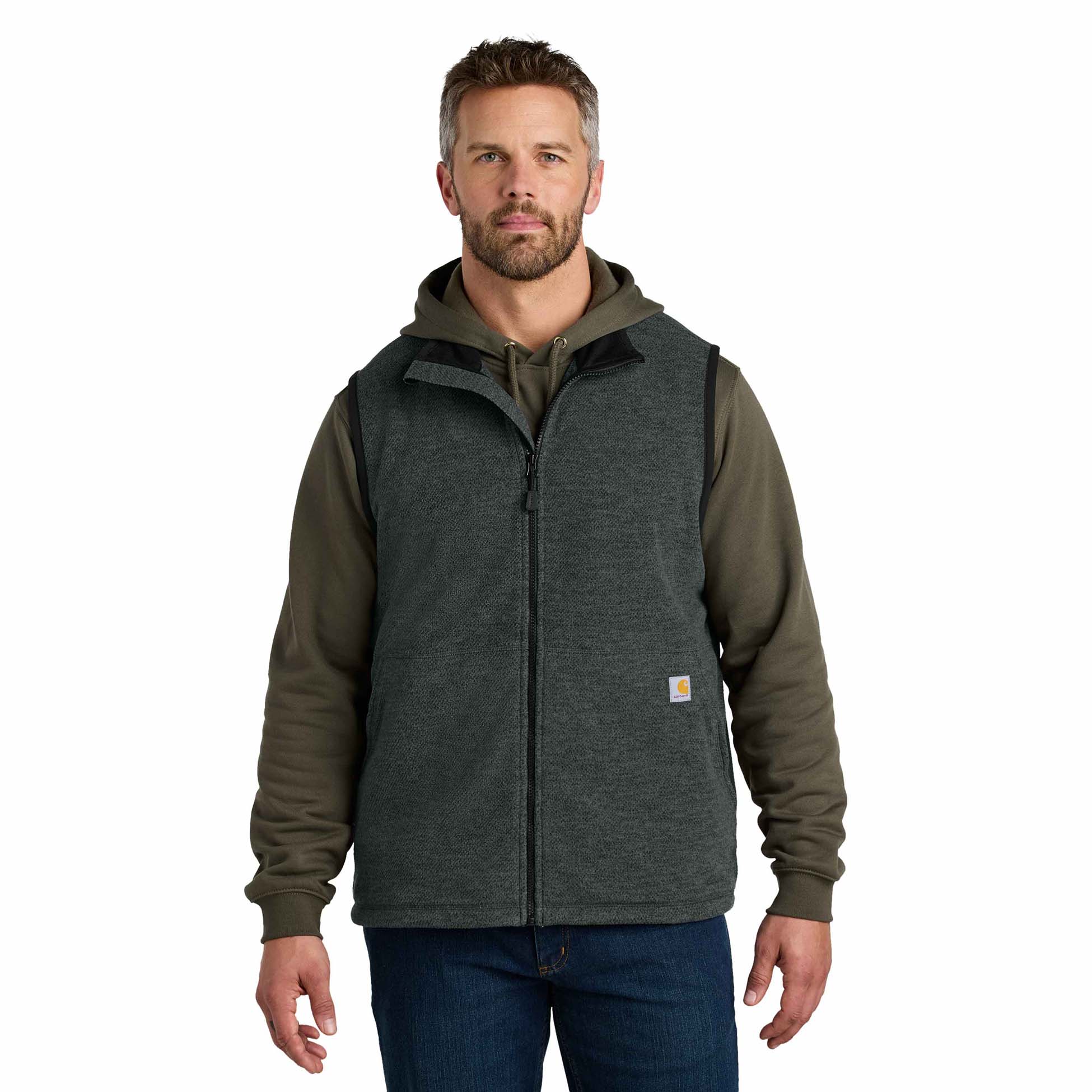 Carhartt CT106418 Textured Fleece Vest - Carbon Heather | Full Source