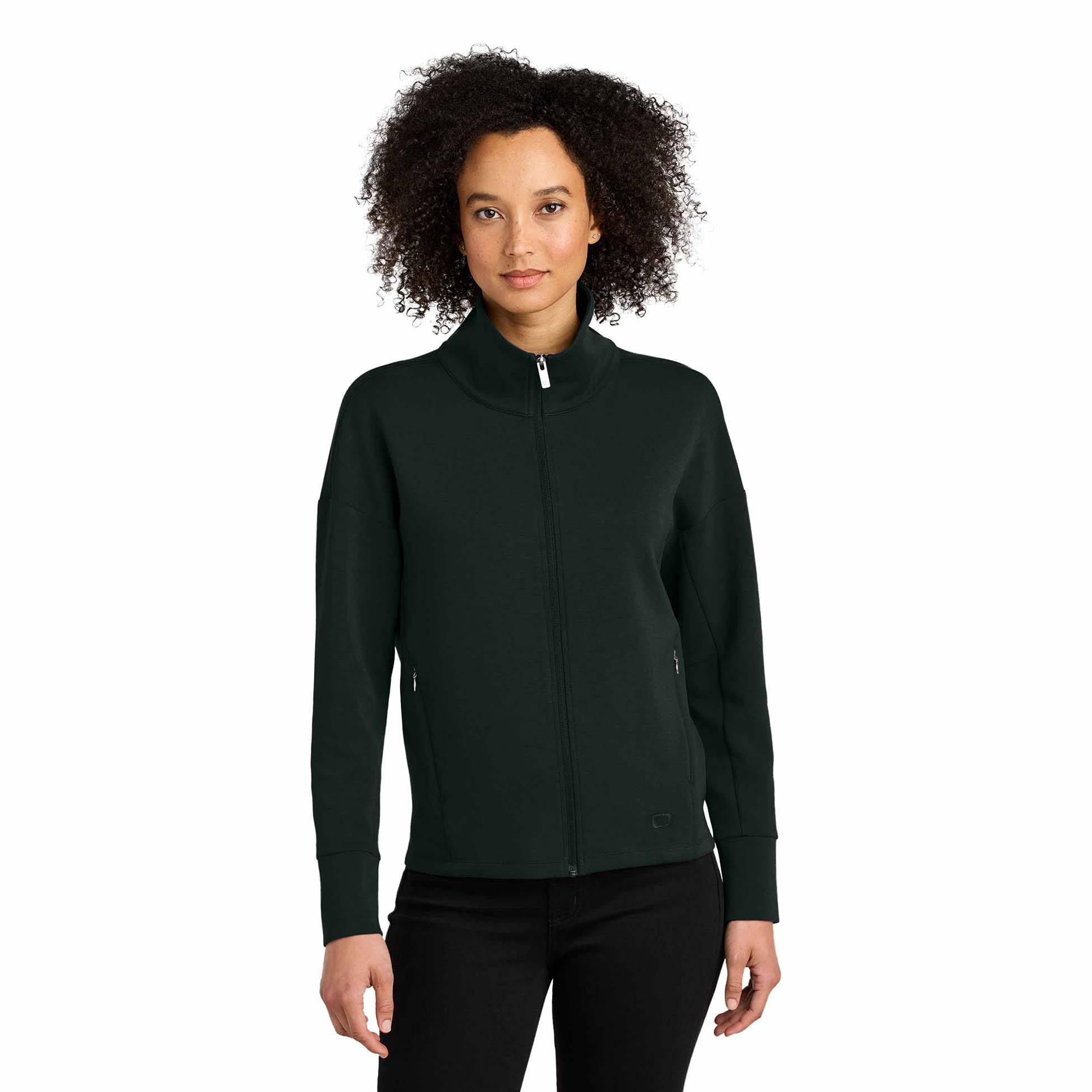 OGIO LOG860 Ladies Transcend Full-Zip - Blacktop | Full Source