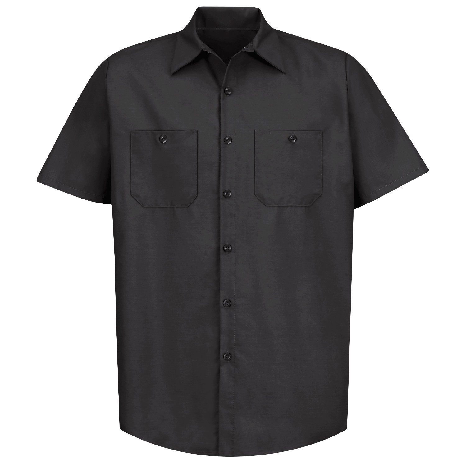 Red Kap SP24 Men’s Industrial Work Shirt - Short Sleeve - Black