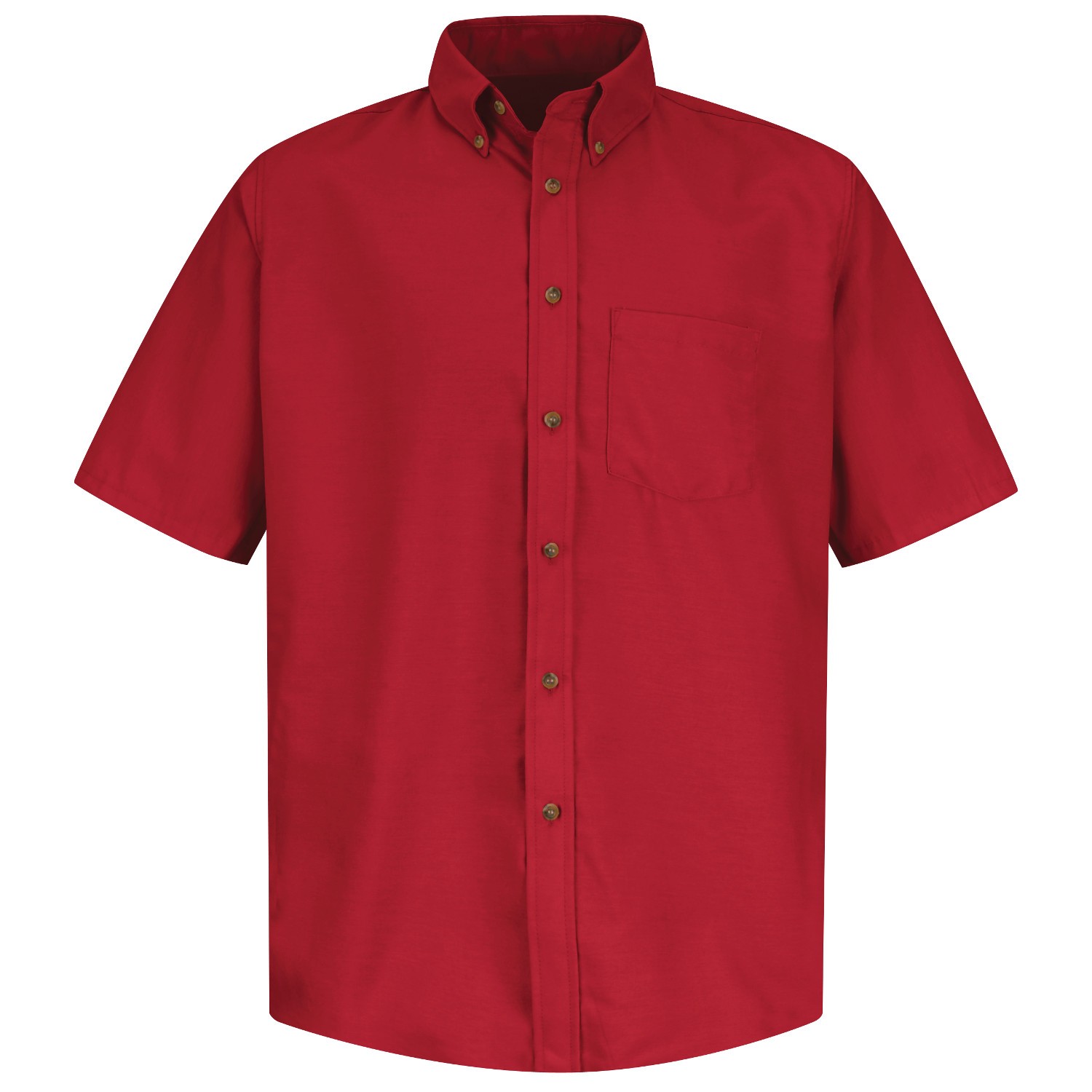 Takke bringe handlingen Fremskynde Red Kap SP80 Men's Poplin Dress Shirt - Short Sleeve - Red | Full Source