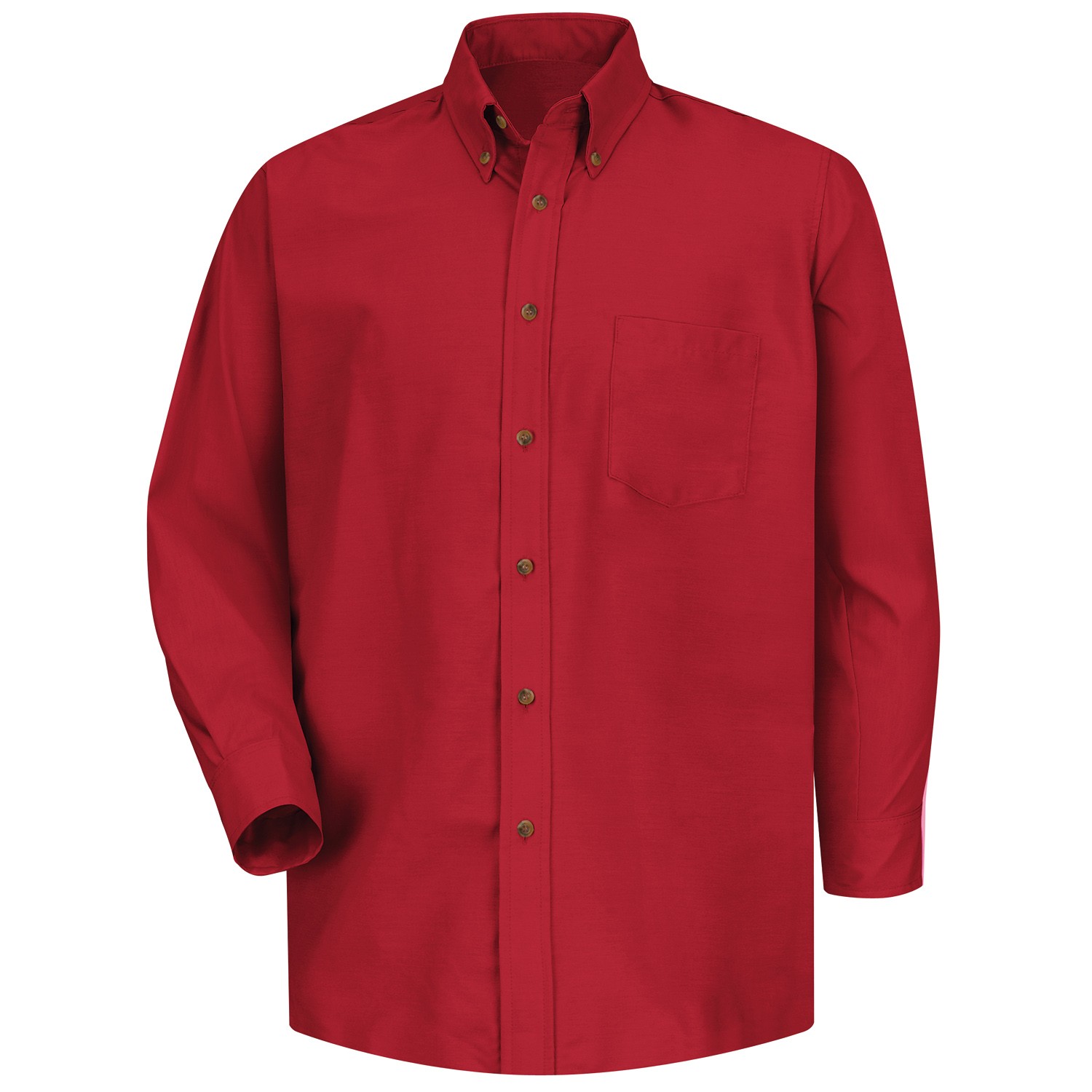 Red Kap SP90 Men's Poplin Dress Shirt - Long Sleeve - Red | FullSource.com