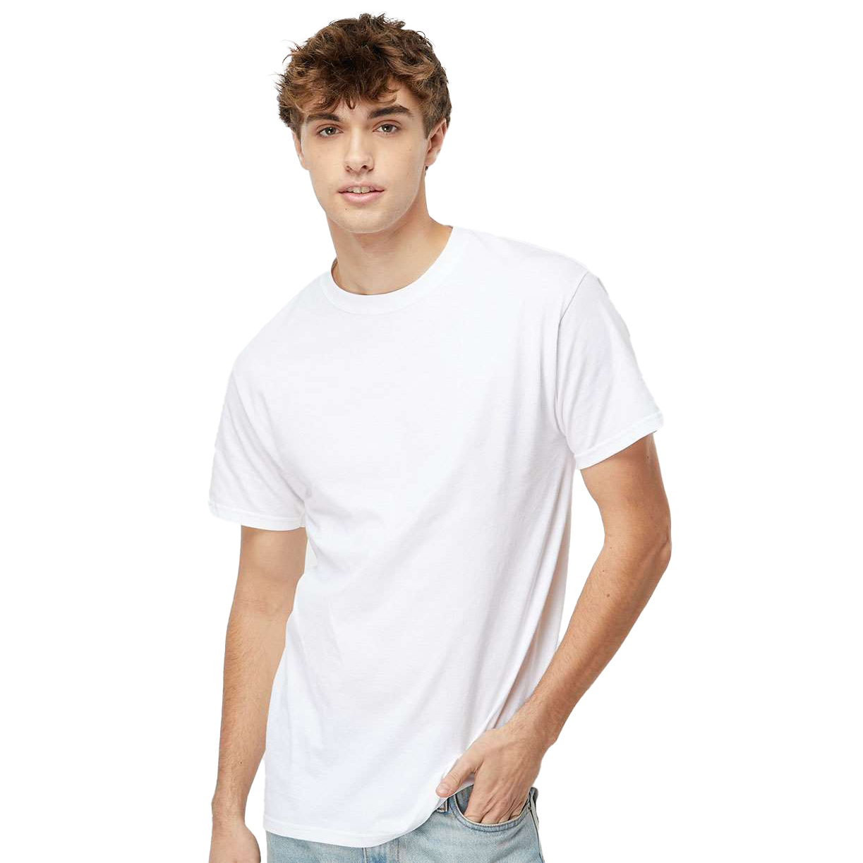 M&O 4800 Gold Soft Touch T-Shirt - White | Full Source