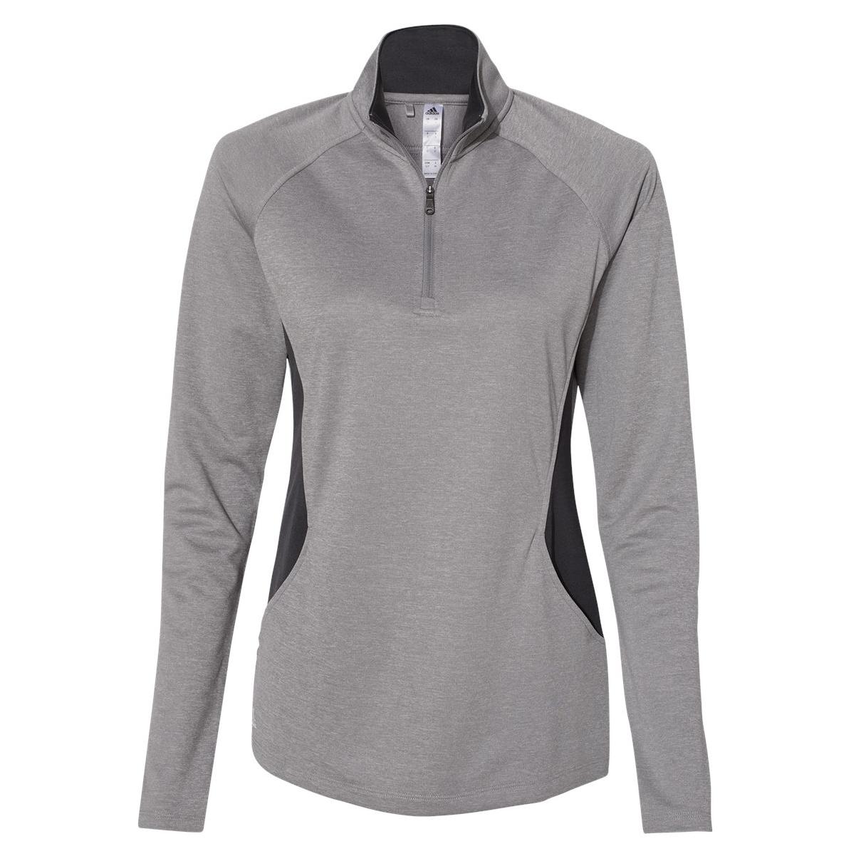 adidas A281 Women's Lightweight Quarter-Zip Pullover - Grey Three ...