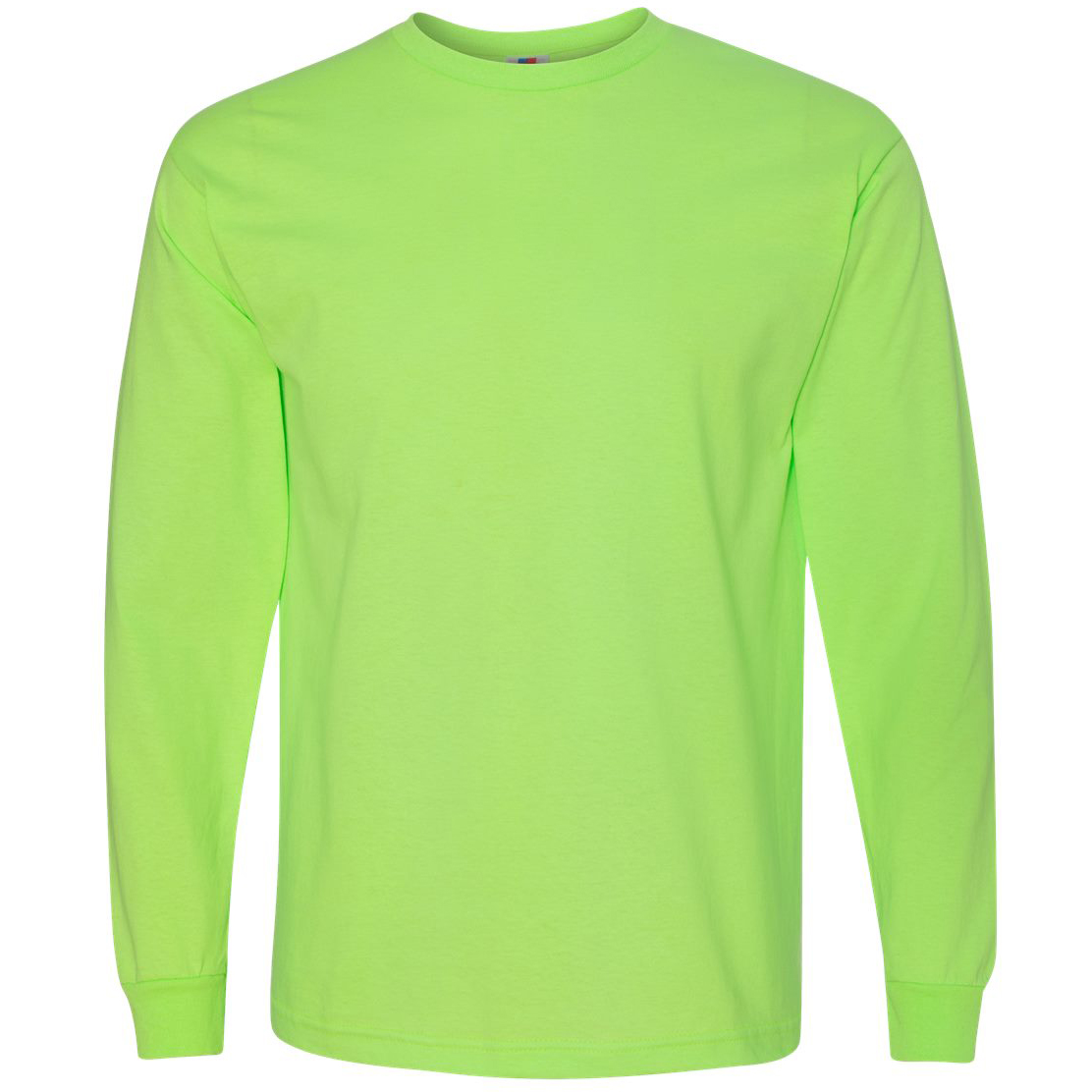 Bayside 5060 USAMade 100 Cotton Long Sleeve TShirt Lime Green