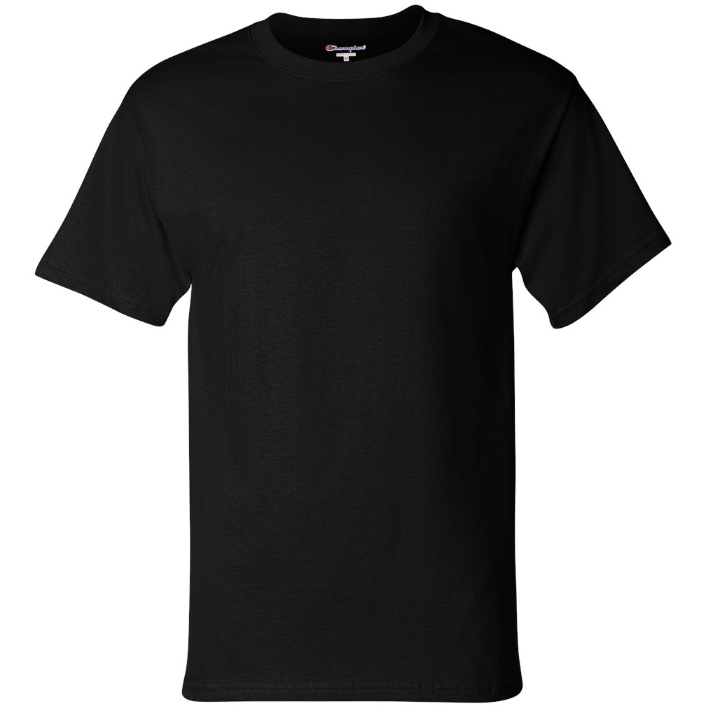 Champion T425 Short Sleeve T-Shirt - Black | Full Source