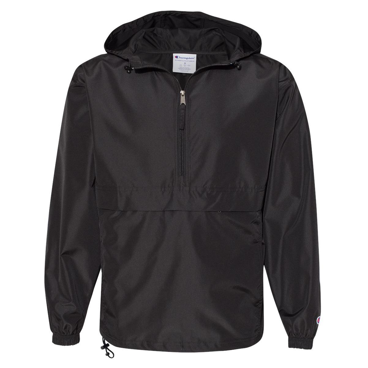 Champion CO200 Packable Quarter-Zip Jacket - Black | Full Source