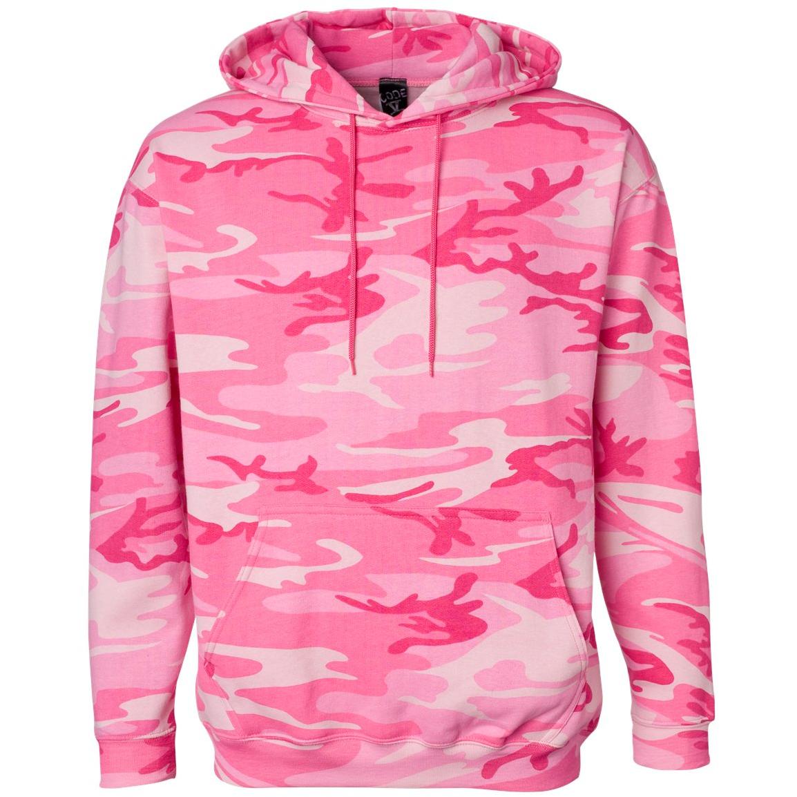 pink camo zip up hoodie