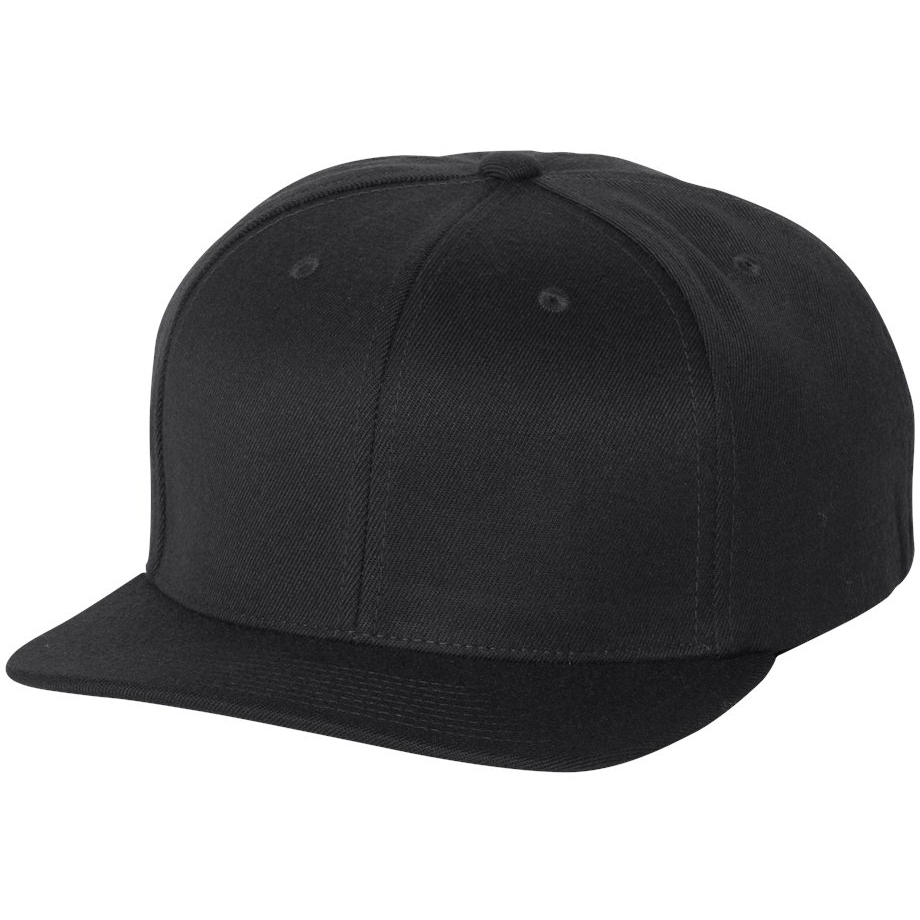 Flexfit 110F Flat Bill Snapback Cap - Black | Full Source