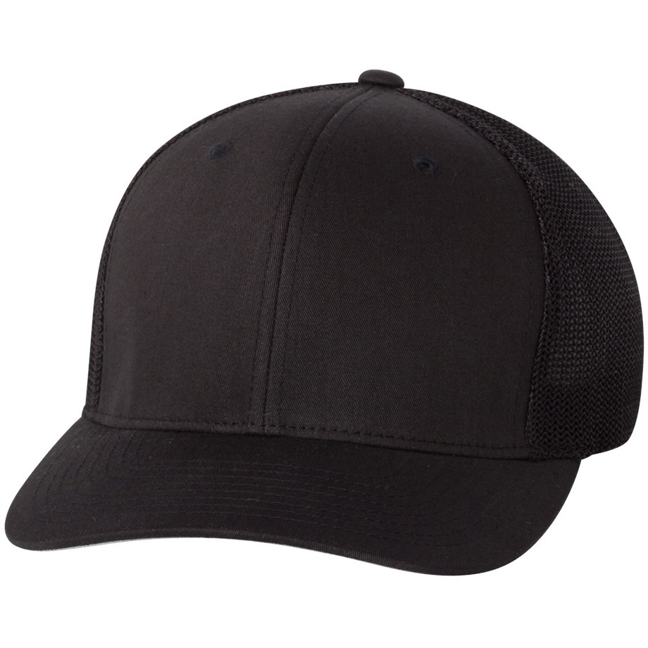 Flexfit 6511 Trucker Cap - Black | Full Source