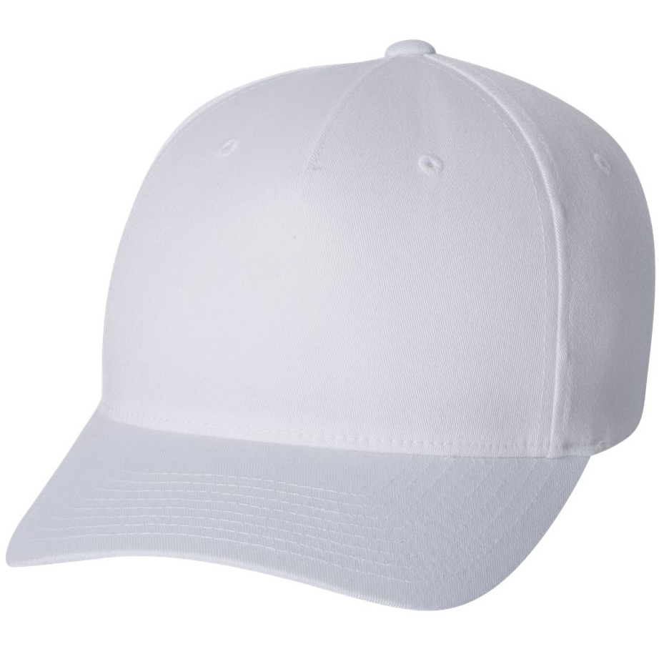 Flexfit 6560 Five Panel Cap - White 