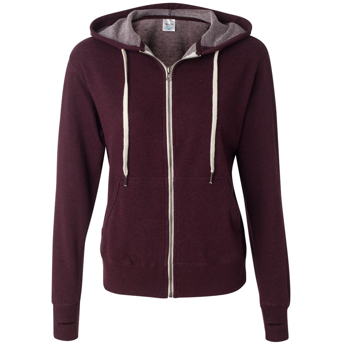 Independent Trading Co. PRM90HTZ Unisex Heathered French Terry Full-Zip ...