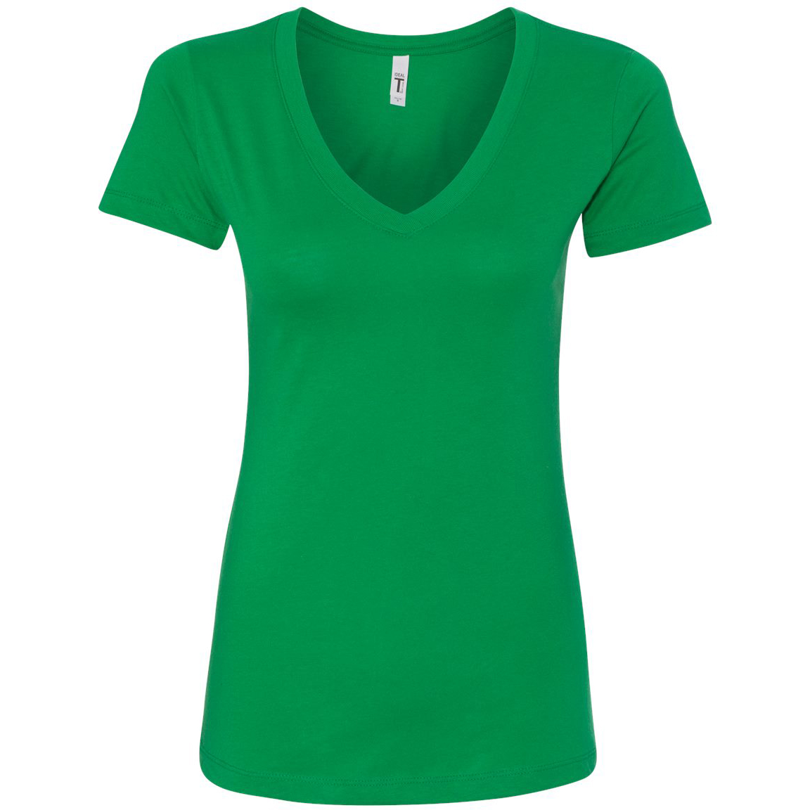 Next Level Ladies Ideal V-Neck T-Shirt - Kelly Green, Medium, 60/40 Cotton-Poly Blend (Style N1540) - View #9