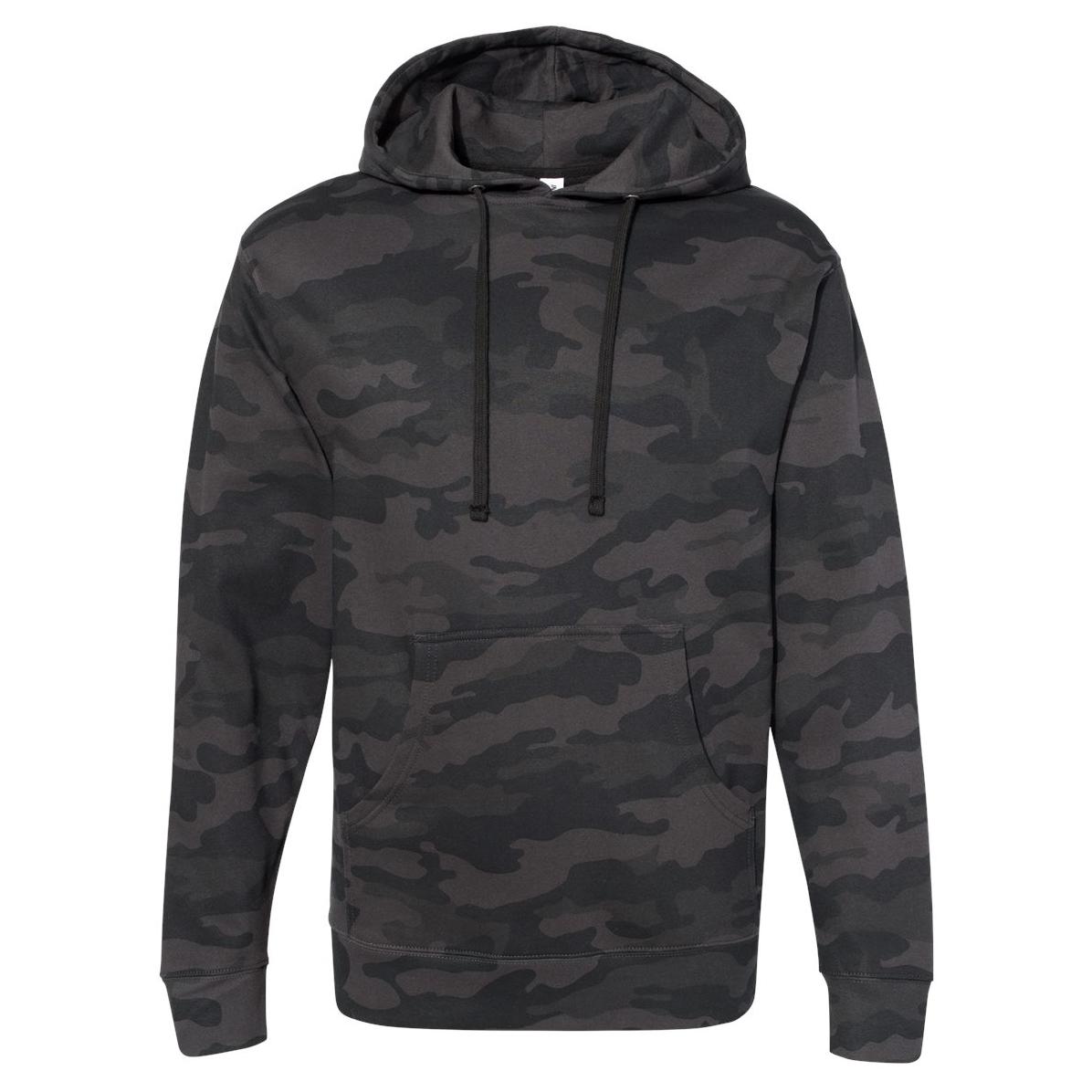 Independent Trading Co. SS4500 Midweight Hooded Sweatshirt - Black Camo ...