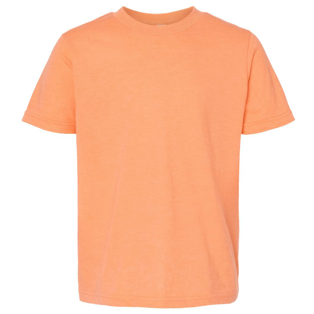 Tultex 235 Youth Fine Jersey T-Shirt - Heather Cantaloupe | Full Source