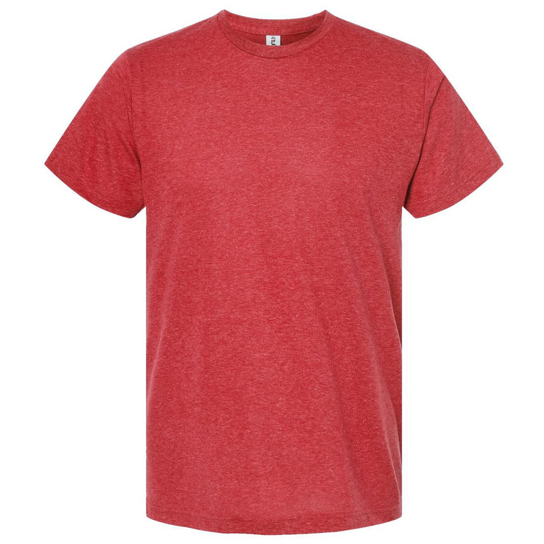 Tultex 241 Unisex Poly Rich T Shirt Heather Red Full Source 9823